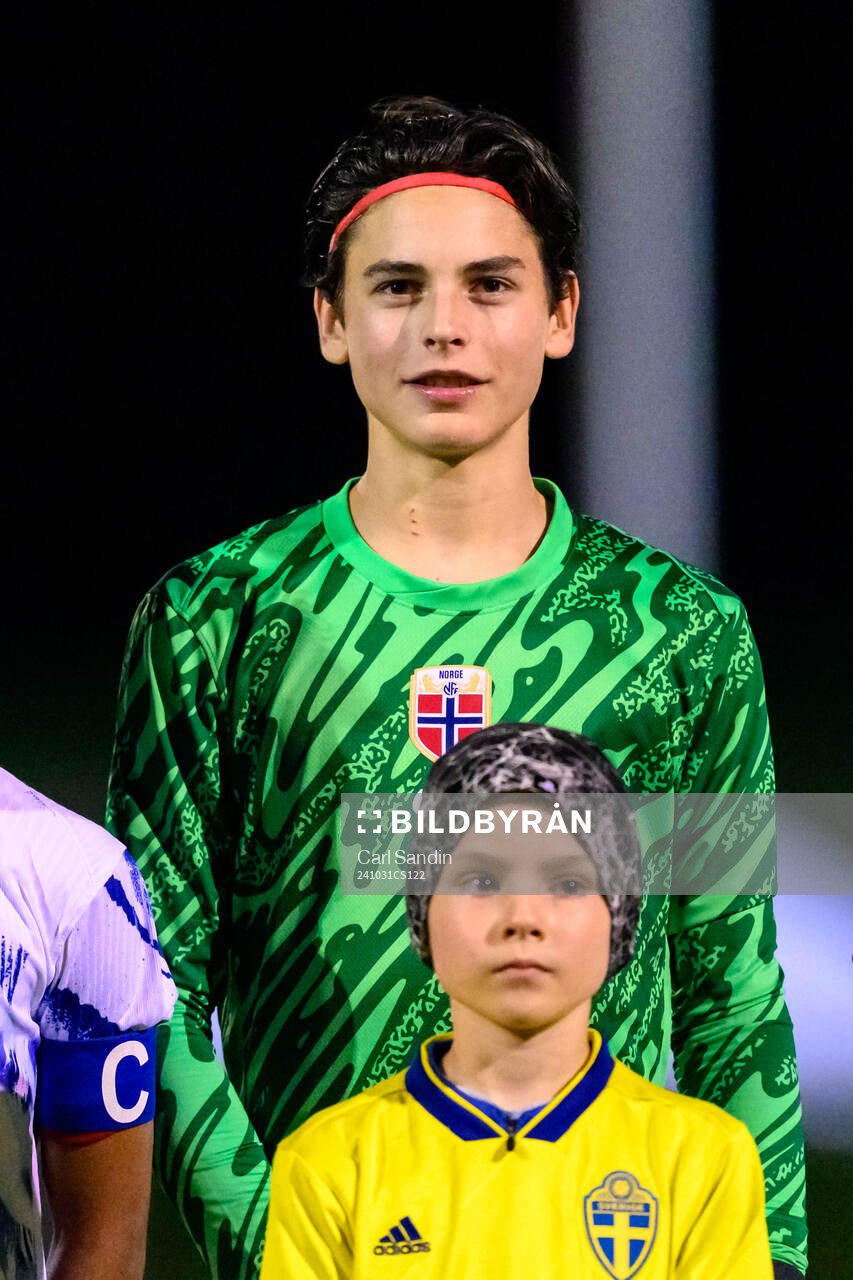 Goalkeeper Joshua Philip Cameron Aanslokken of Norway at