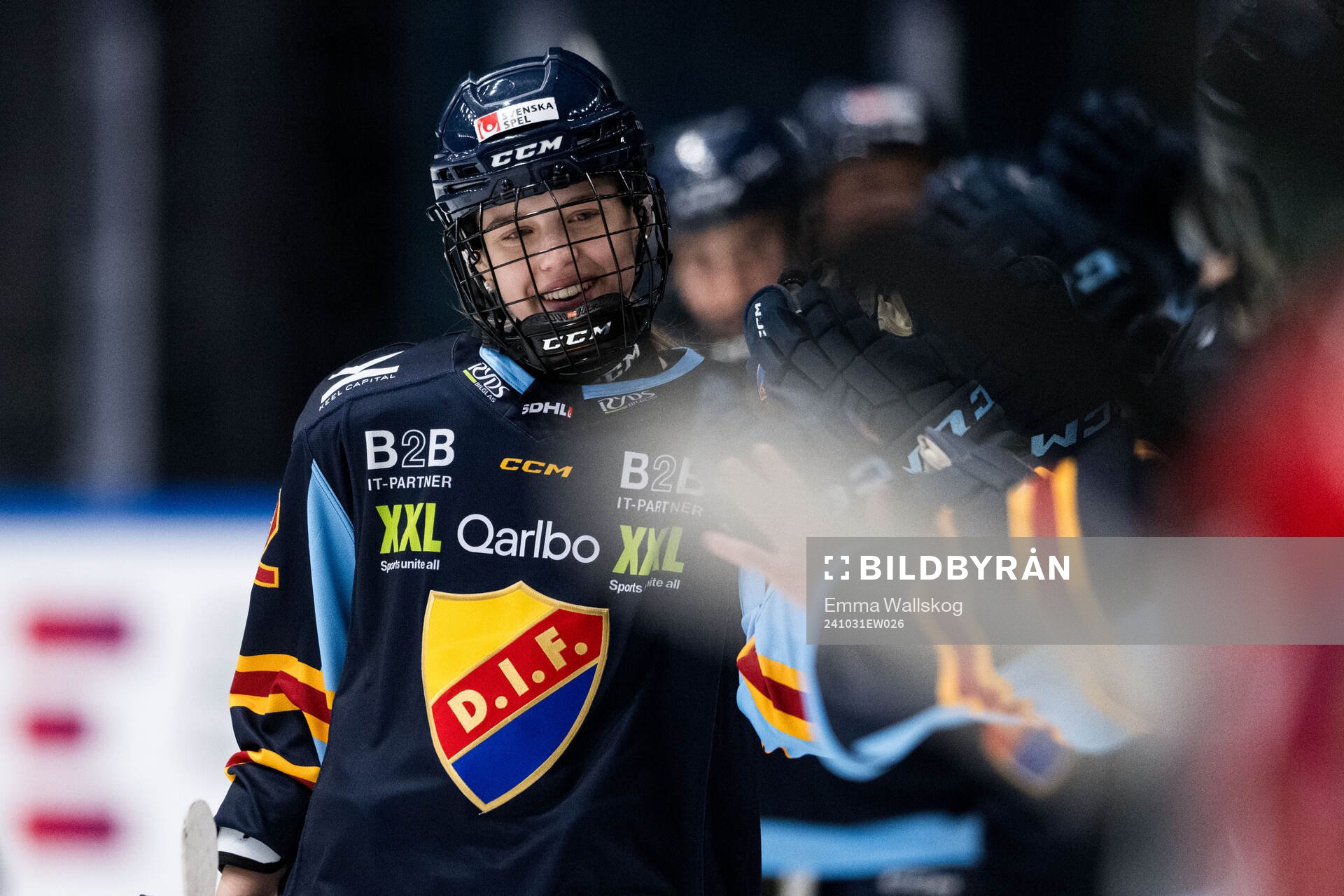 Djurgårdens Tereza Plosova jublar