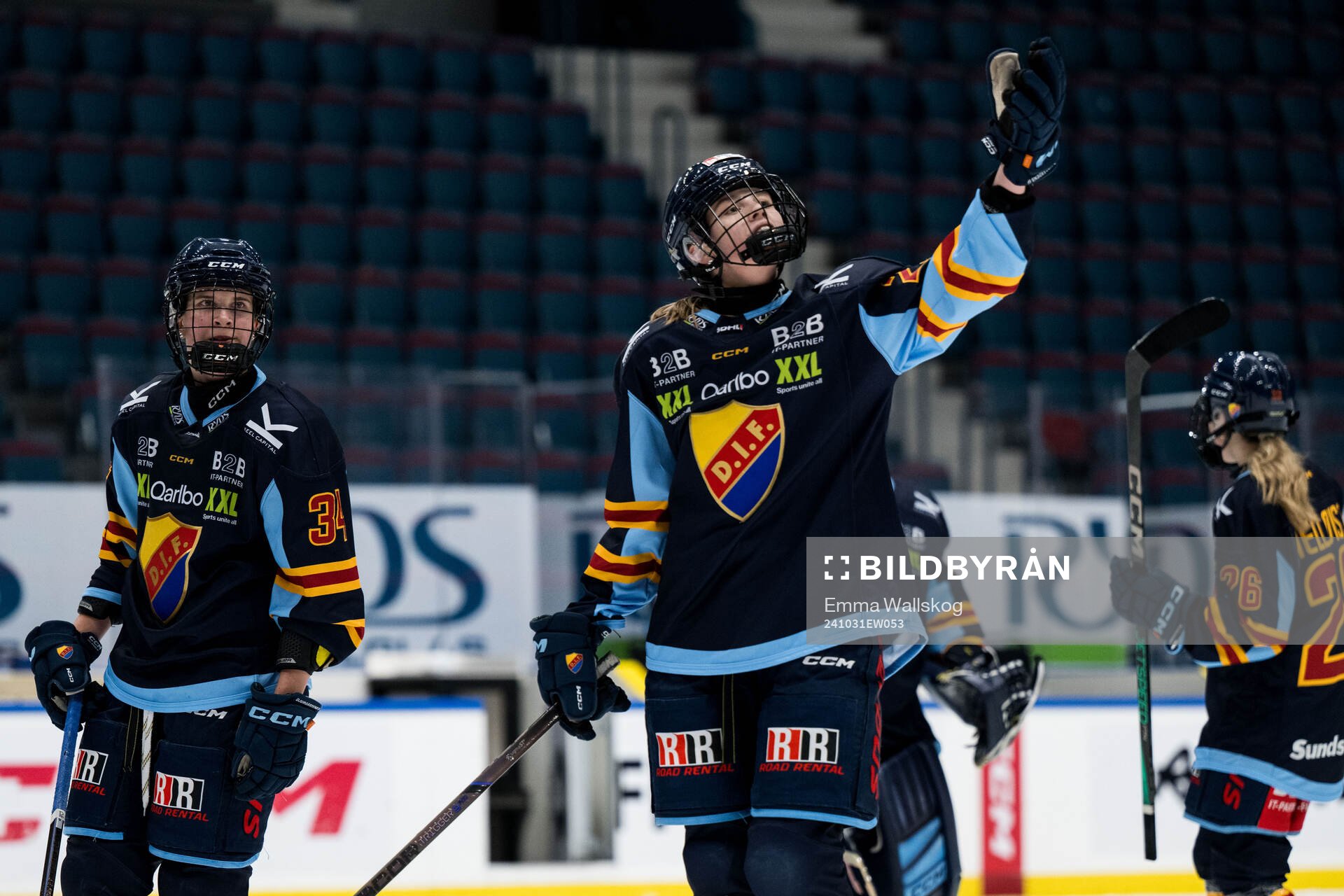 Djurgårdens Tereza Plosova jublar