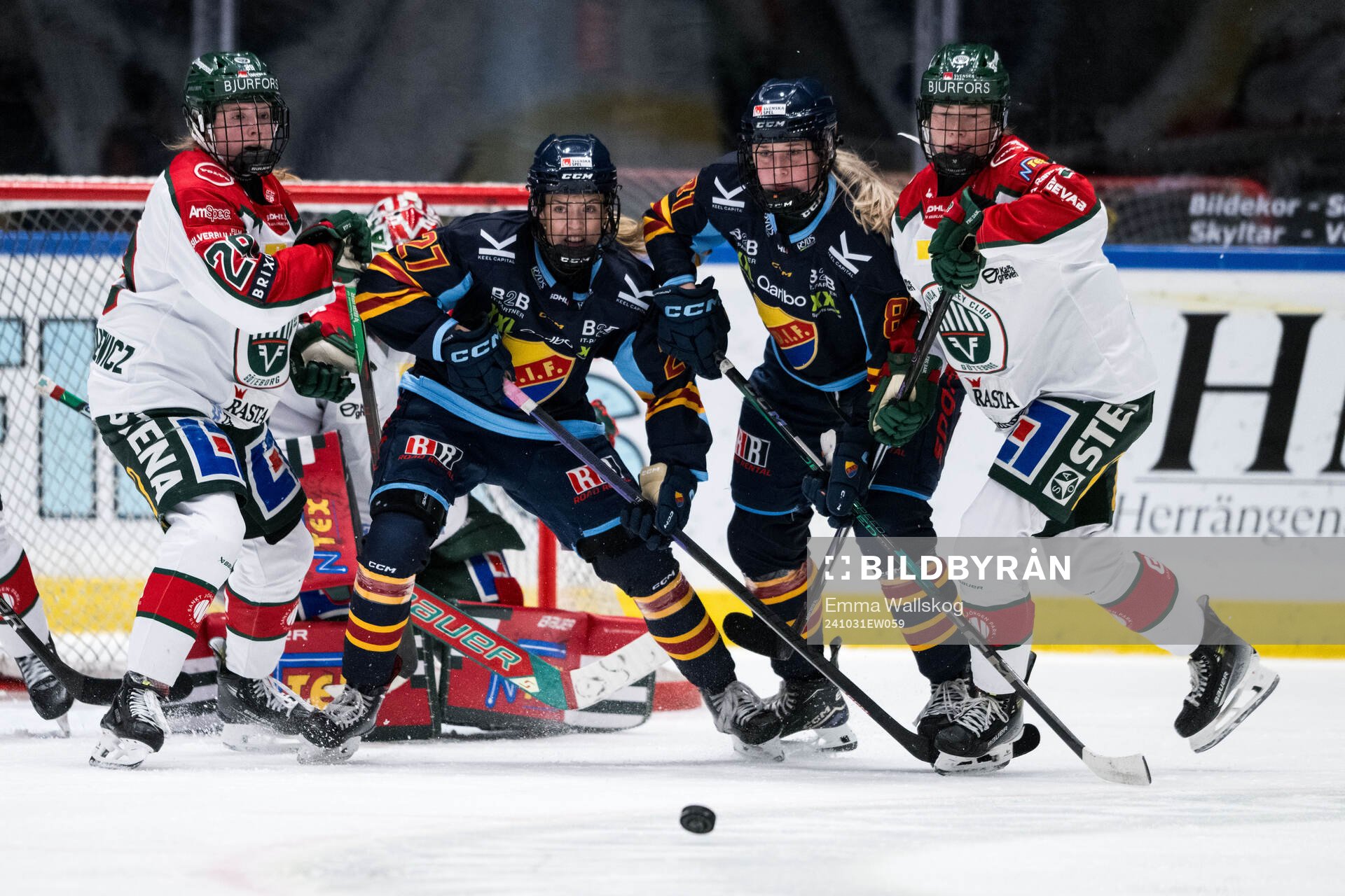 Frölundas Felicia Wikner-Zienkiewicz och Sanni Rantala och