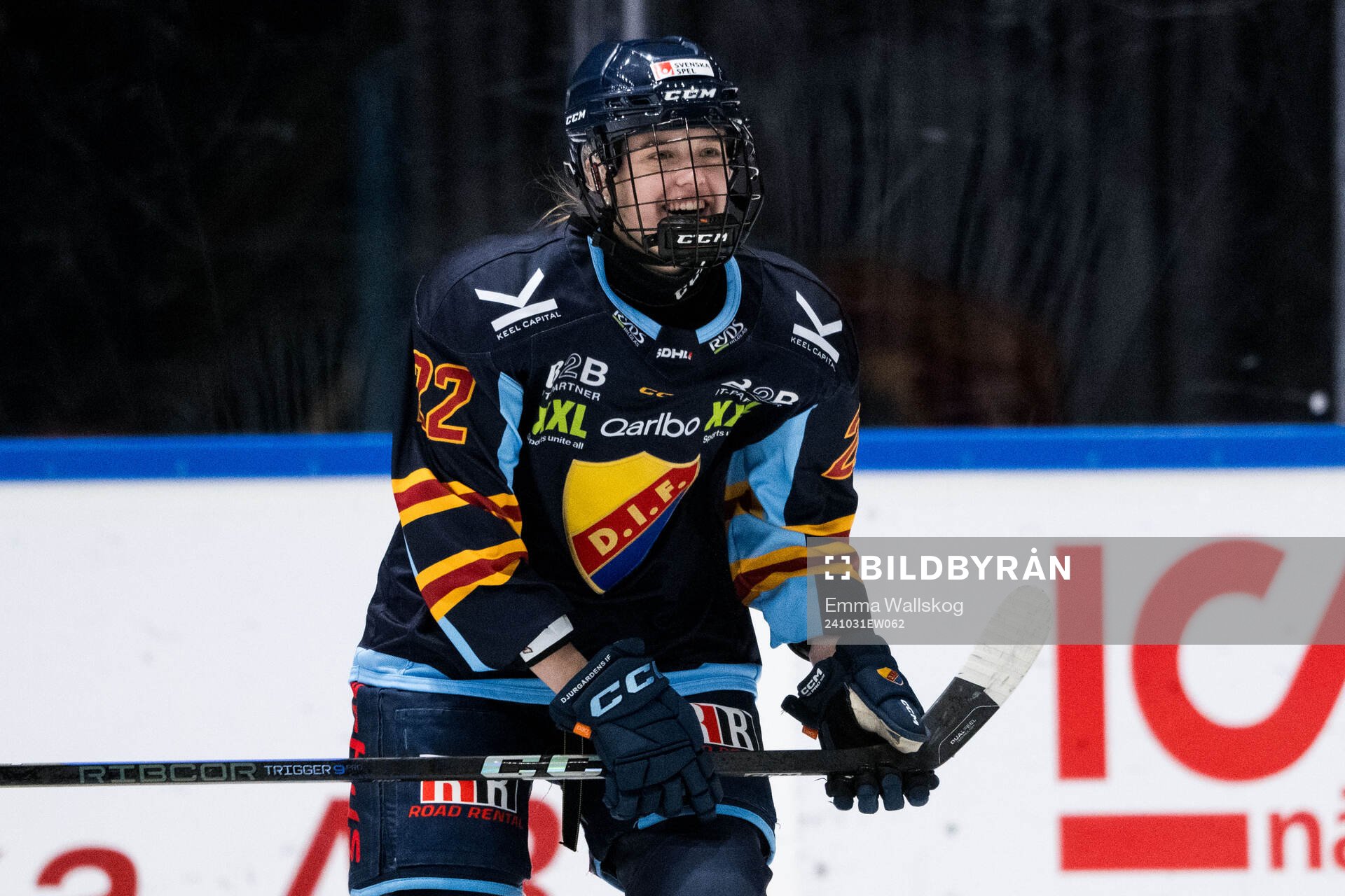 Djurgårdens Tereza Plosova jublar