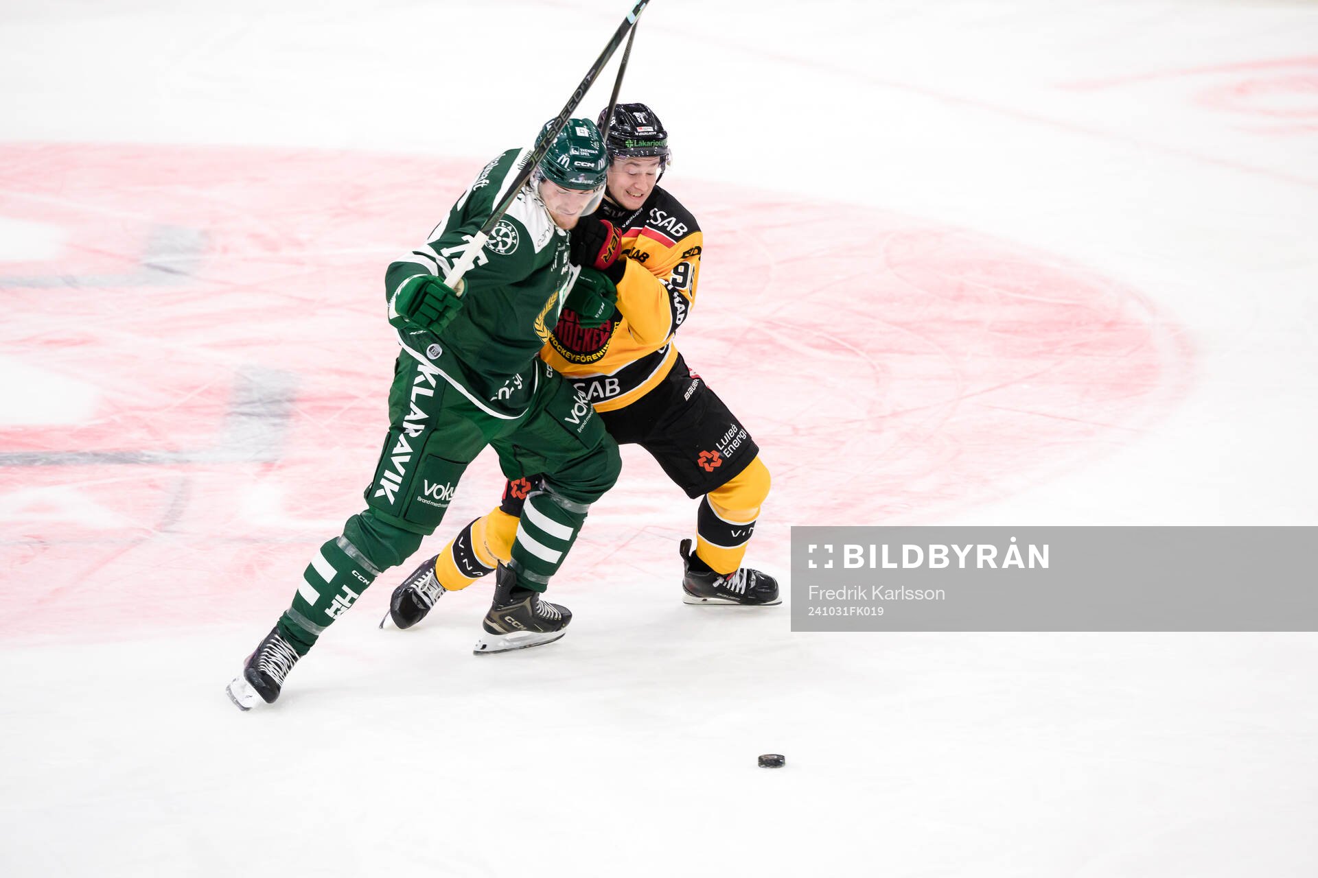 Färjestads Jeremy Salvas Groleau och Luleås Pontus