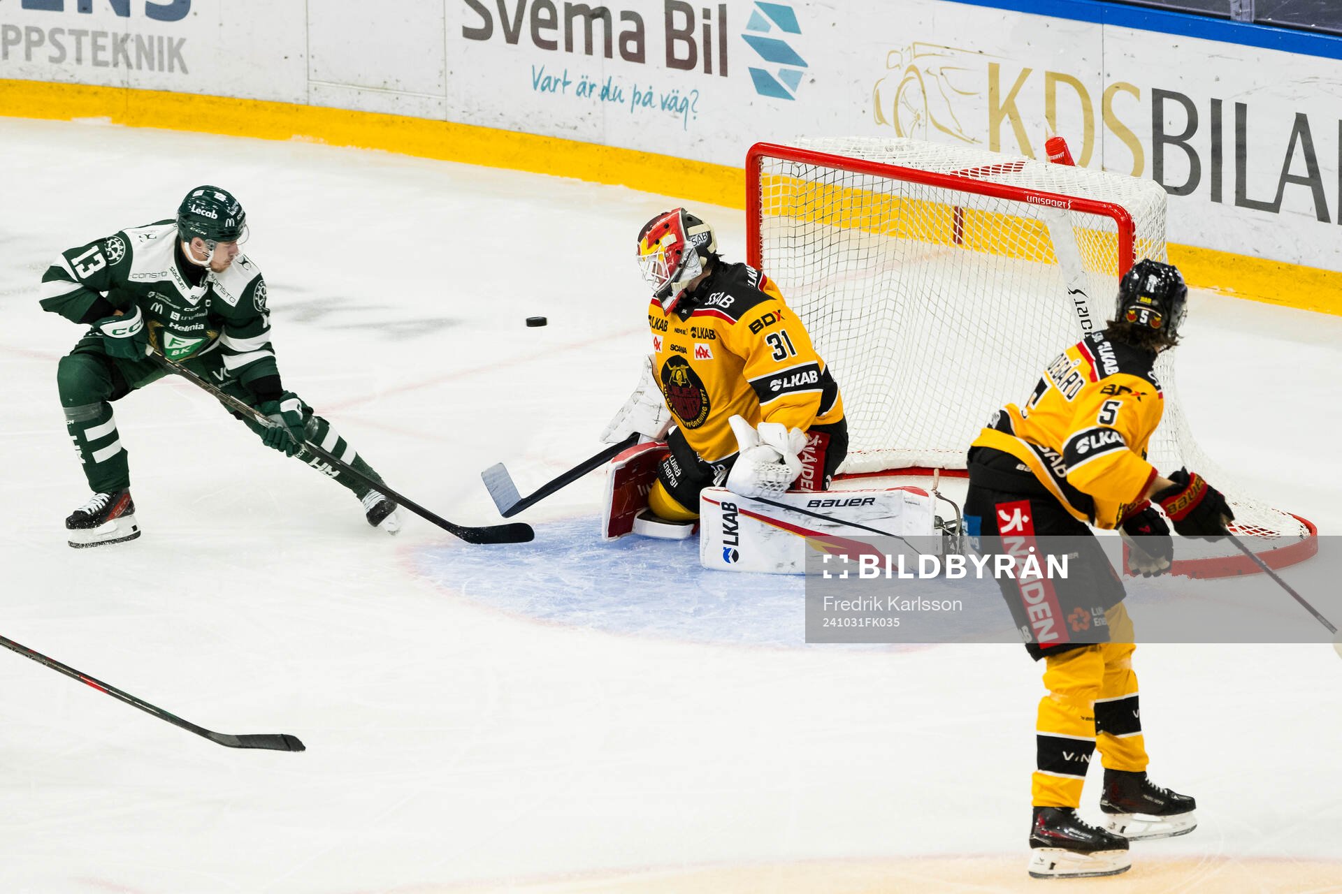 Färjestads Joel Kellman och Luleås Matteus Ward
