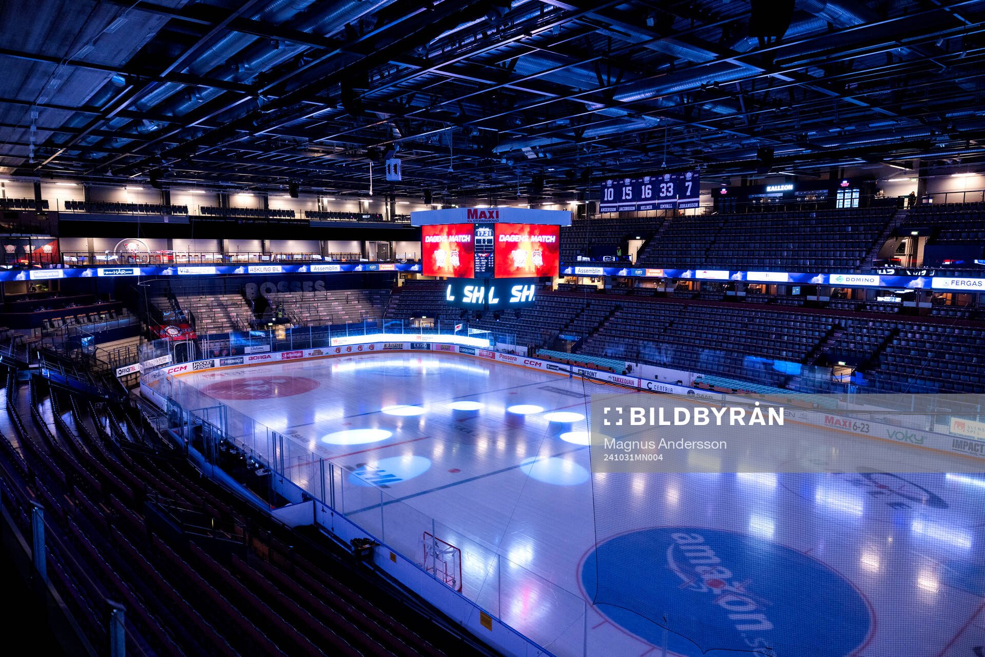 Interiör vy av Saab Arena