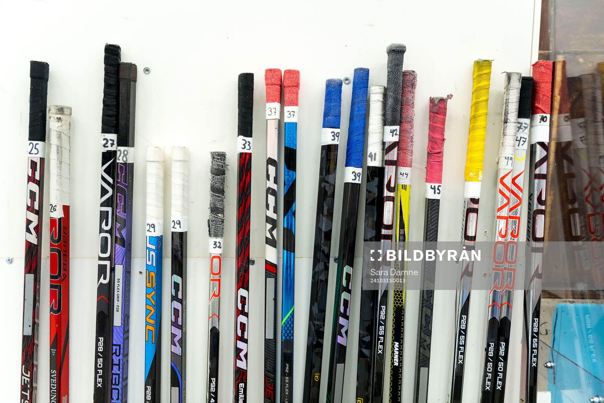 Göteborgs spelares hockeyklubbor