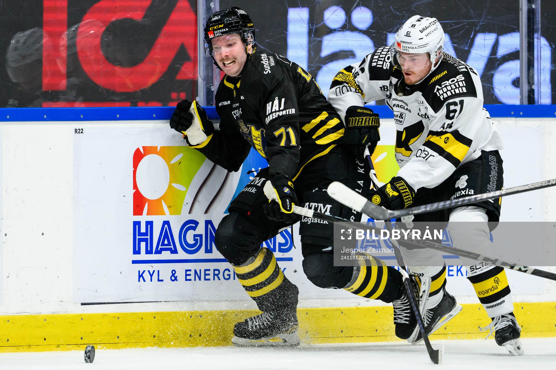 AIKs Lukas Zetterberg och Västerås Malte Sjögren