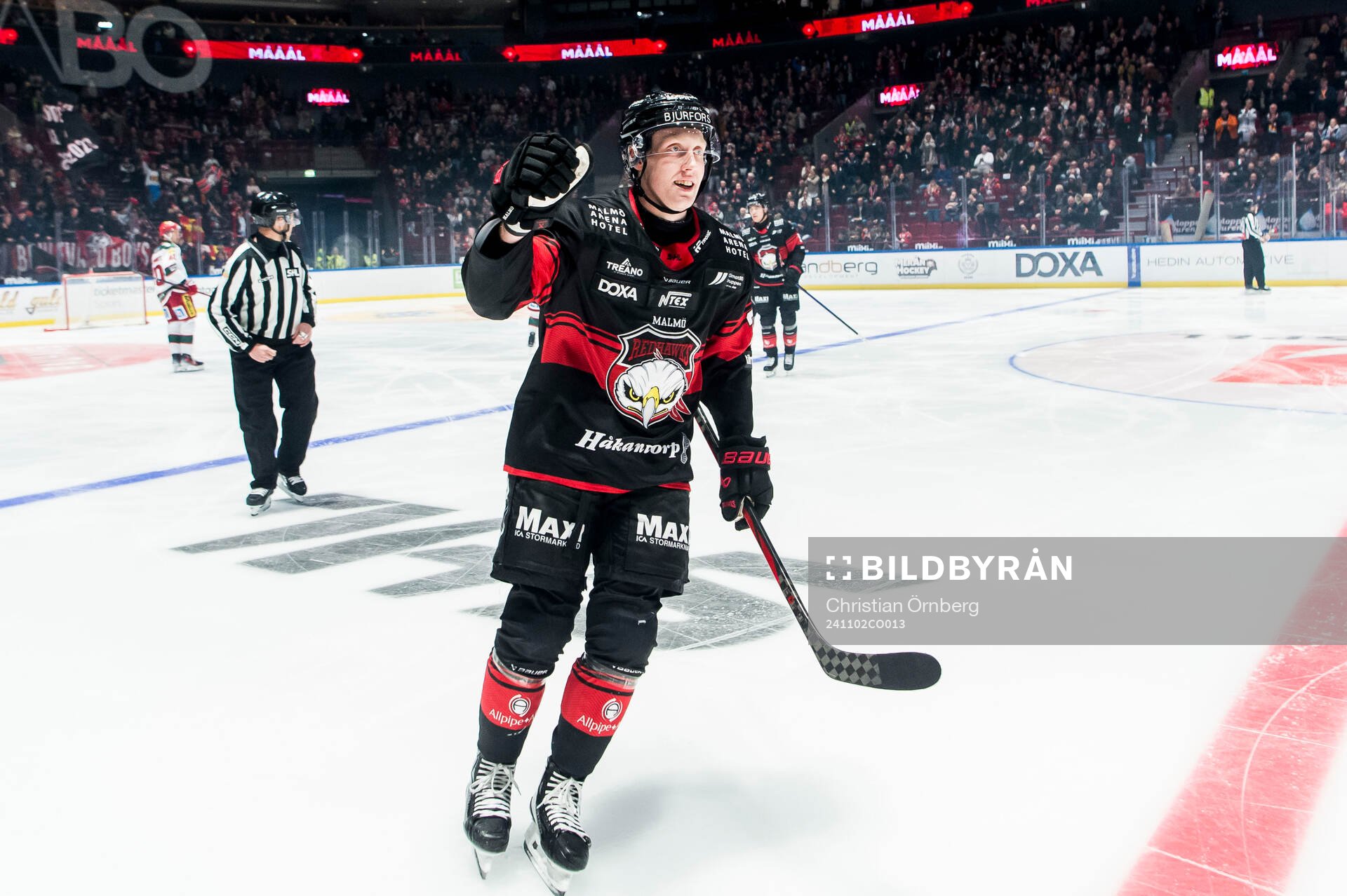 Malmö Redhawks Lassi Thomson jublar