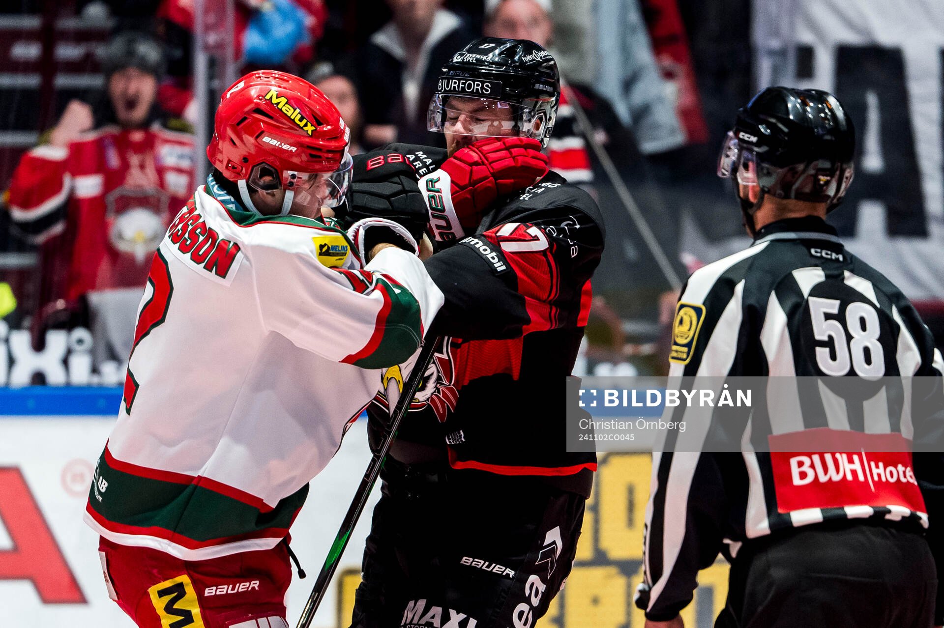 Modos Oscar Pettersson och Malmö Redhawks Johan Ivarsson