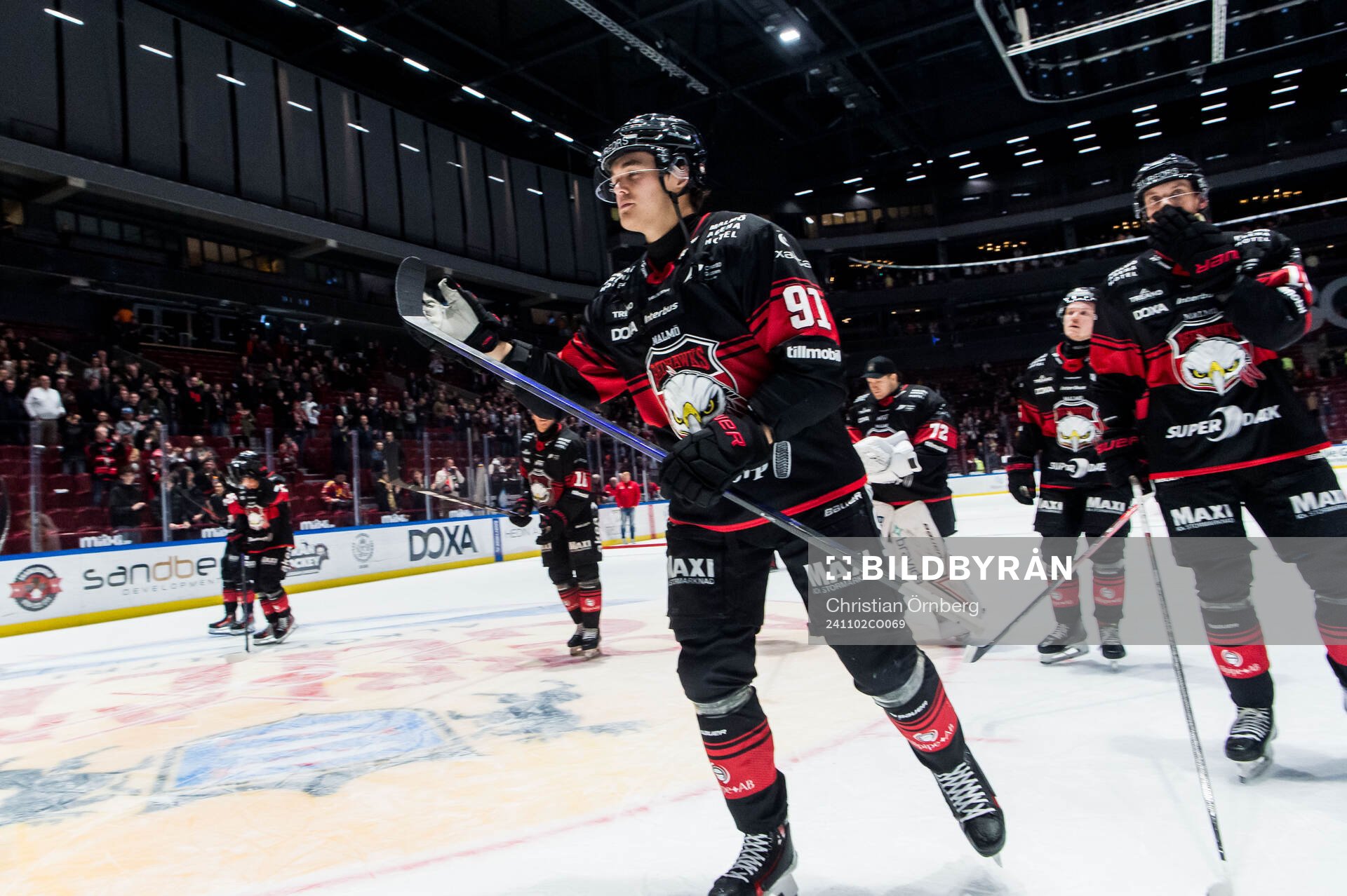 Malmö Redhawks Axel Sundberg jublar