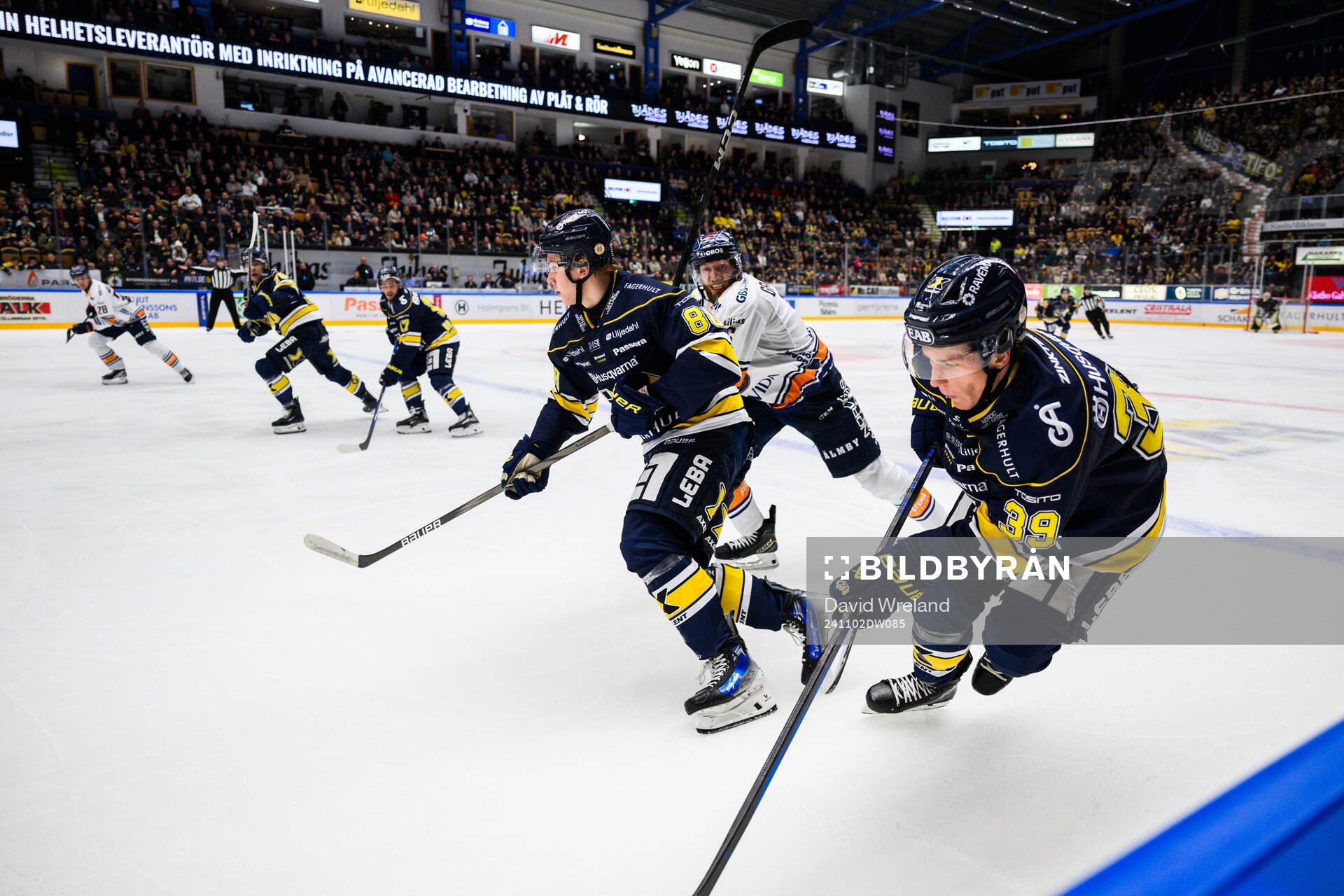 HV71s Herman Träff, Jamiro Reber och Växjös Petter