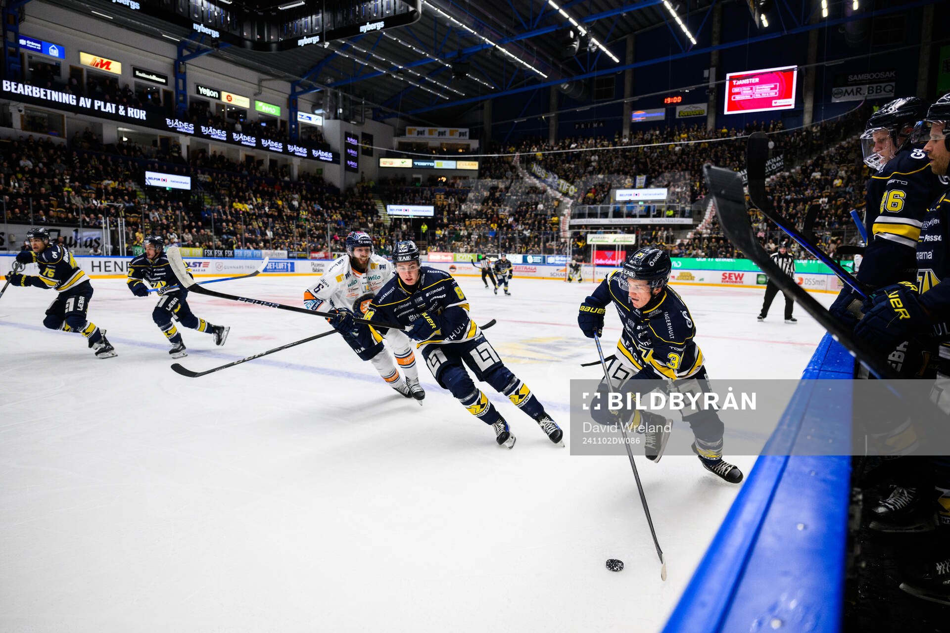 HV71s Herman Träff, Jamiro Reber och Växjös Petter