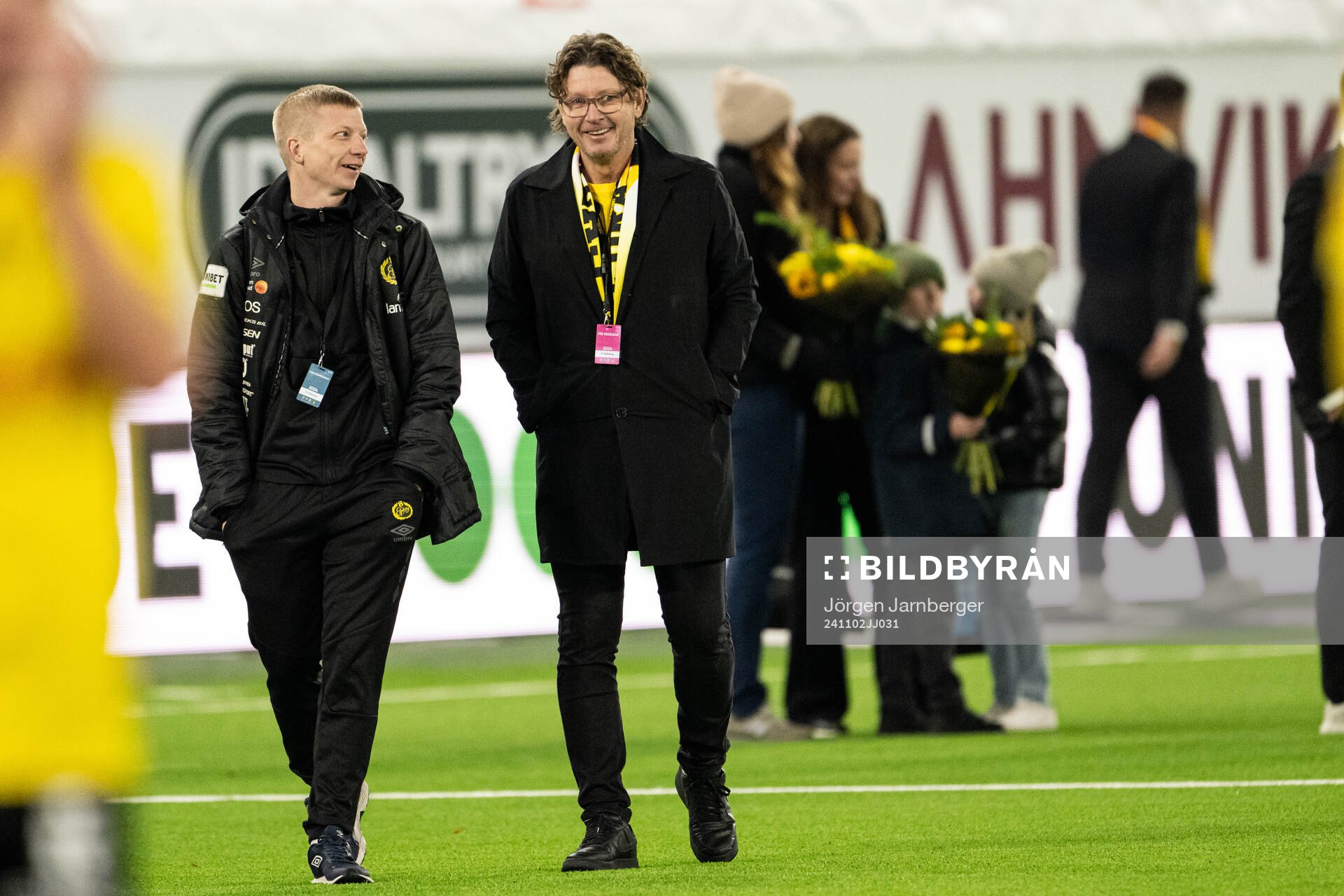 Elfsborgs Johan Mattson och klubbchef Stefan Andreasson