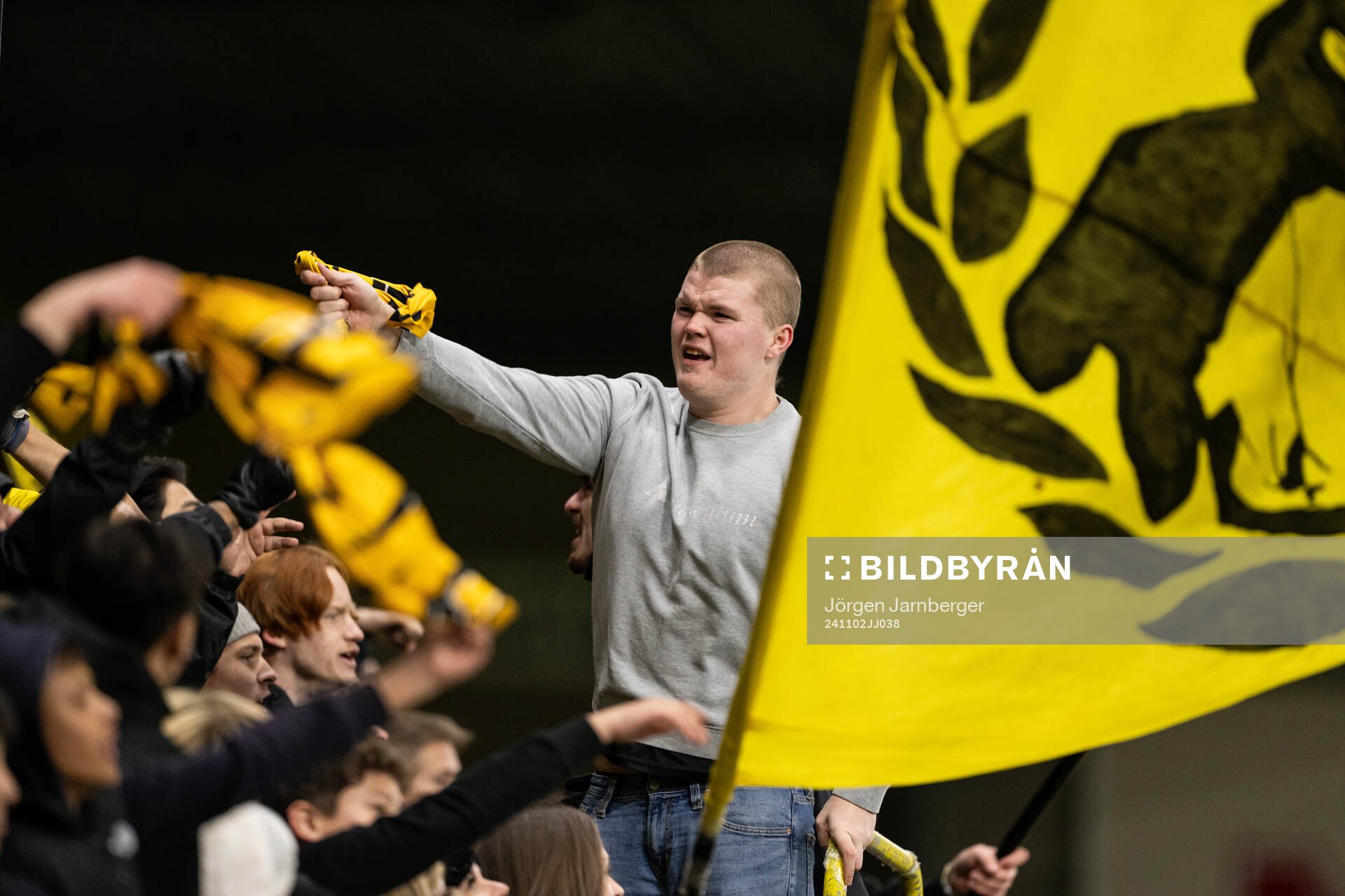 Elfsborgs supportrar på läktaren