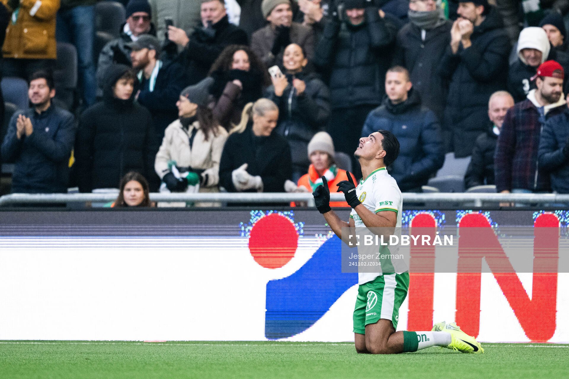 Hammarbys Jusef Erabi jublar