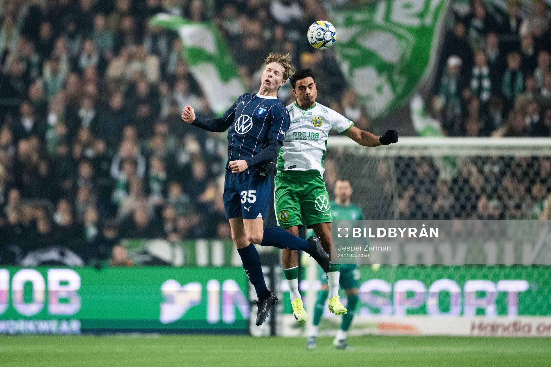 Malmö FFs Nils Zätterström och Hammarbys Jusef Erabi