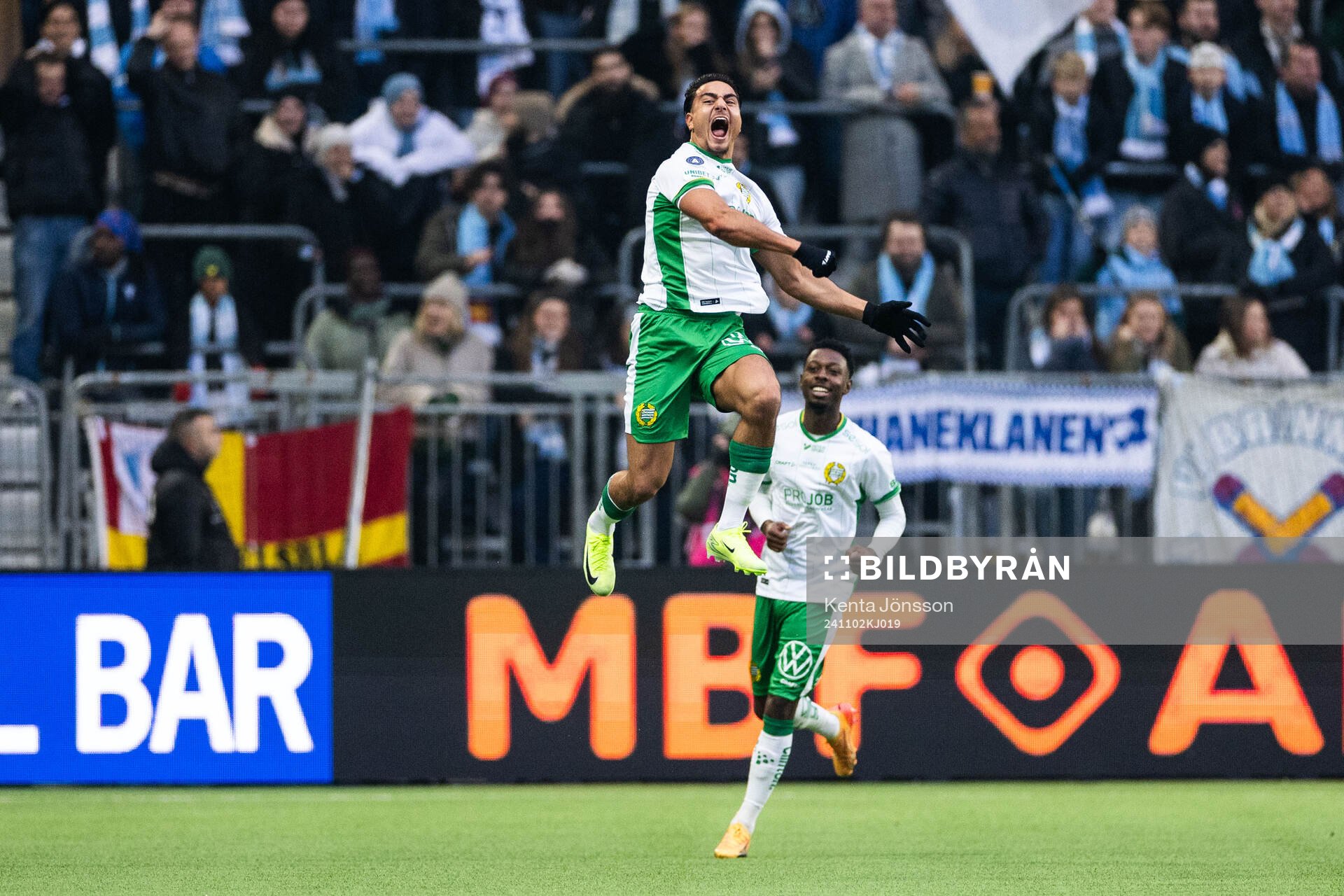 Hammarbys Jusef Erabi jublar