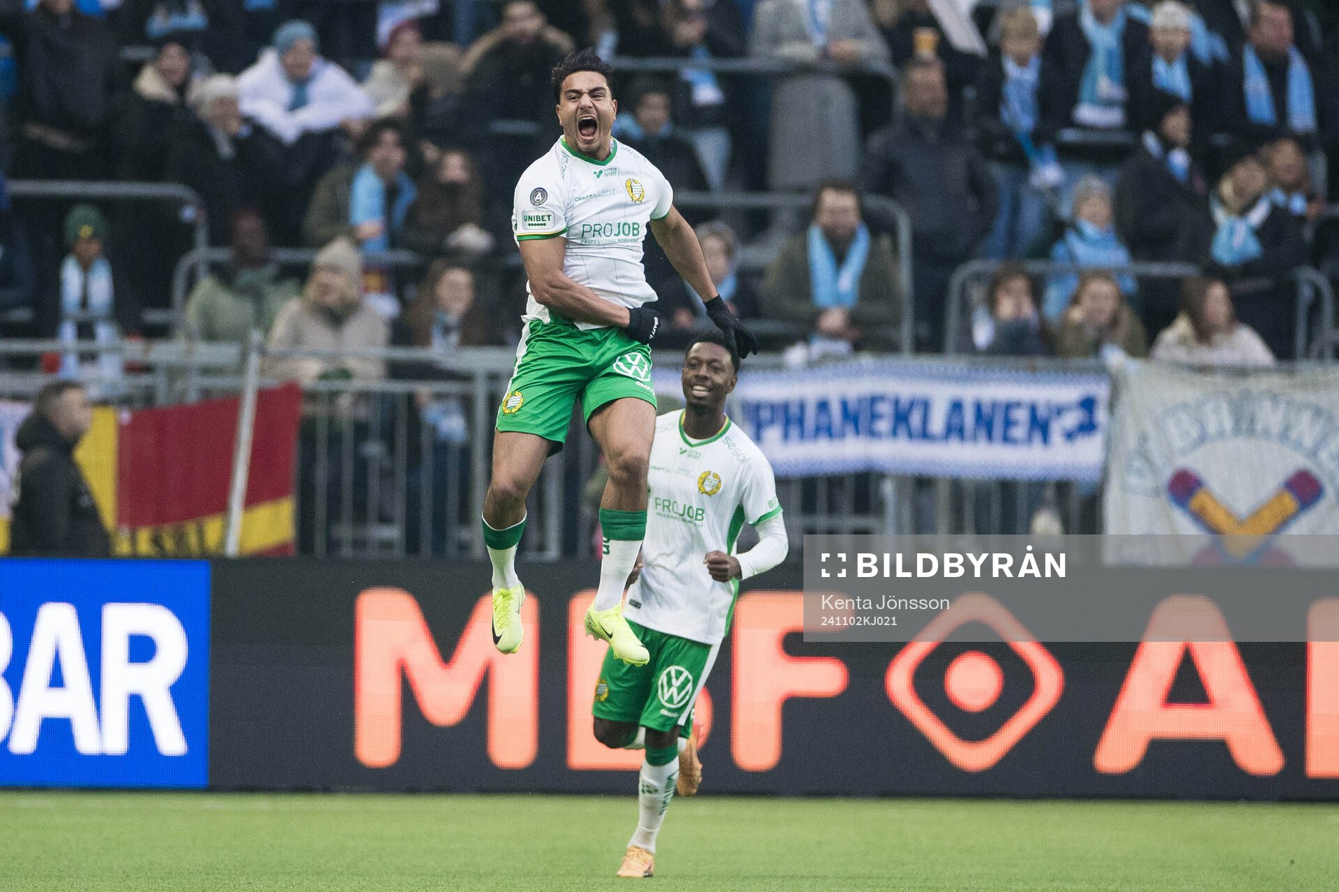 Hammarbys Jusef Erabi jublar