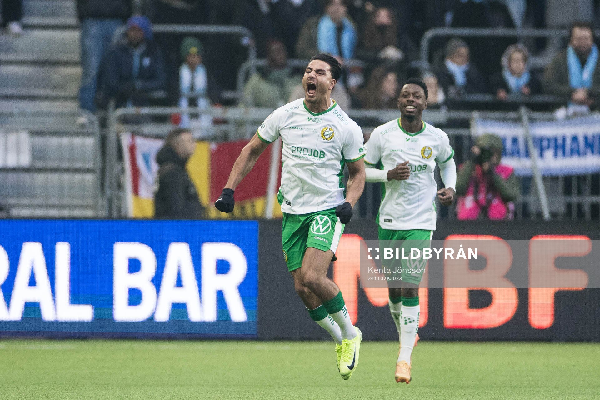Hammarbys Jusef Erabi jublar