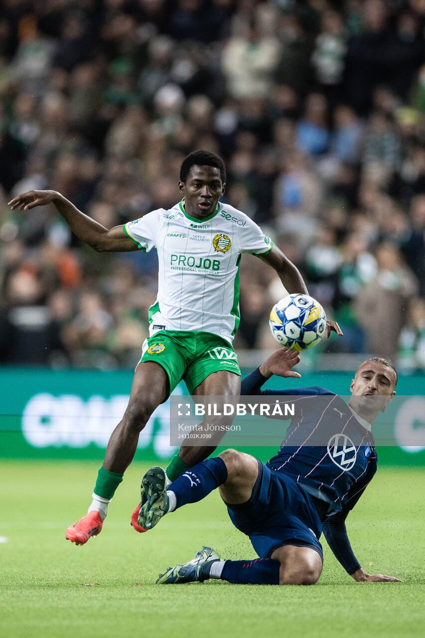 Hammarbys Bazoumana Touré och Malmö FFs Elison Makolli