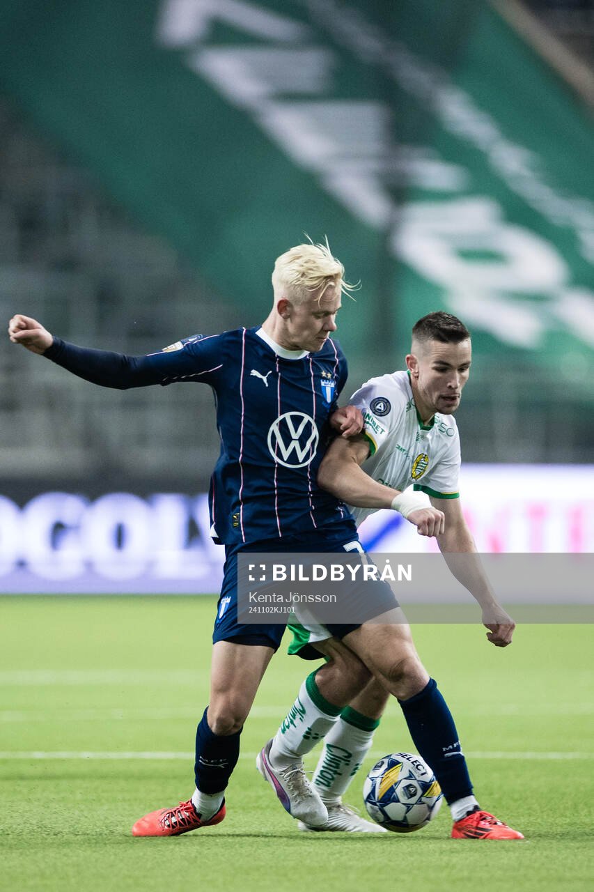 Malmö FFs Otto Rosengren och Hammarbys Oscar Johansson