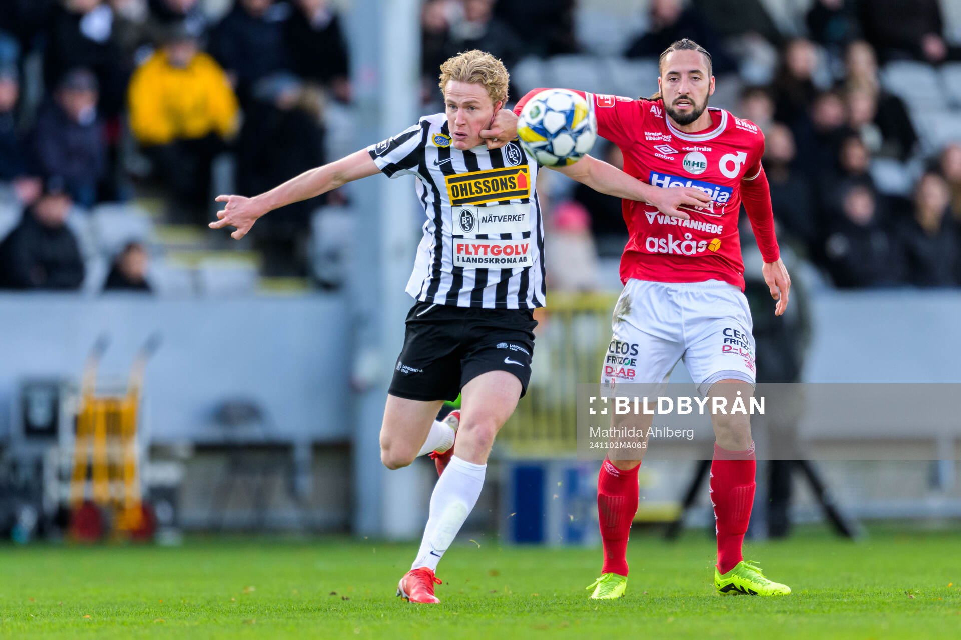 Landskronas Gustaf Westström och Degerfors Dijan Vukojevic