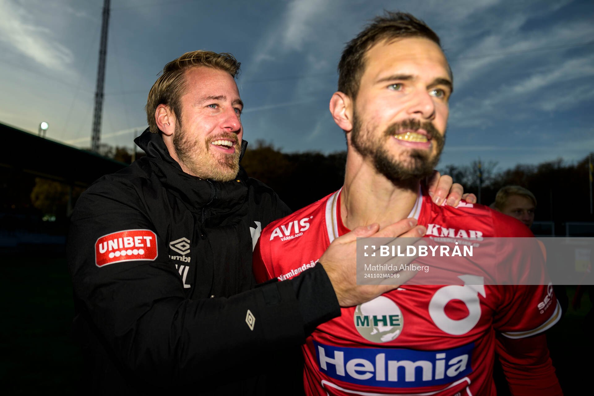 Degerfors tränare William Lundin och Sebastian Ohlsson