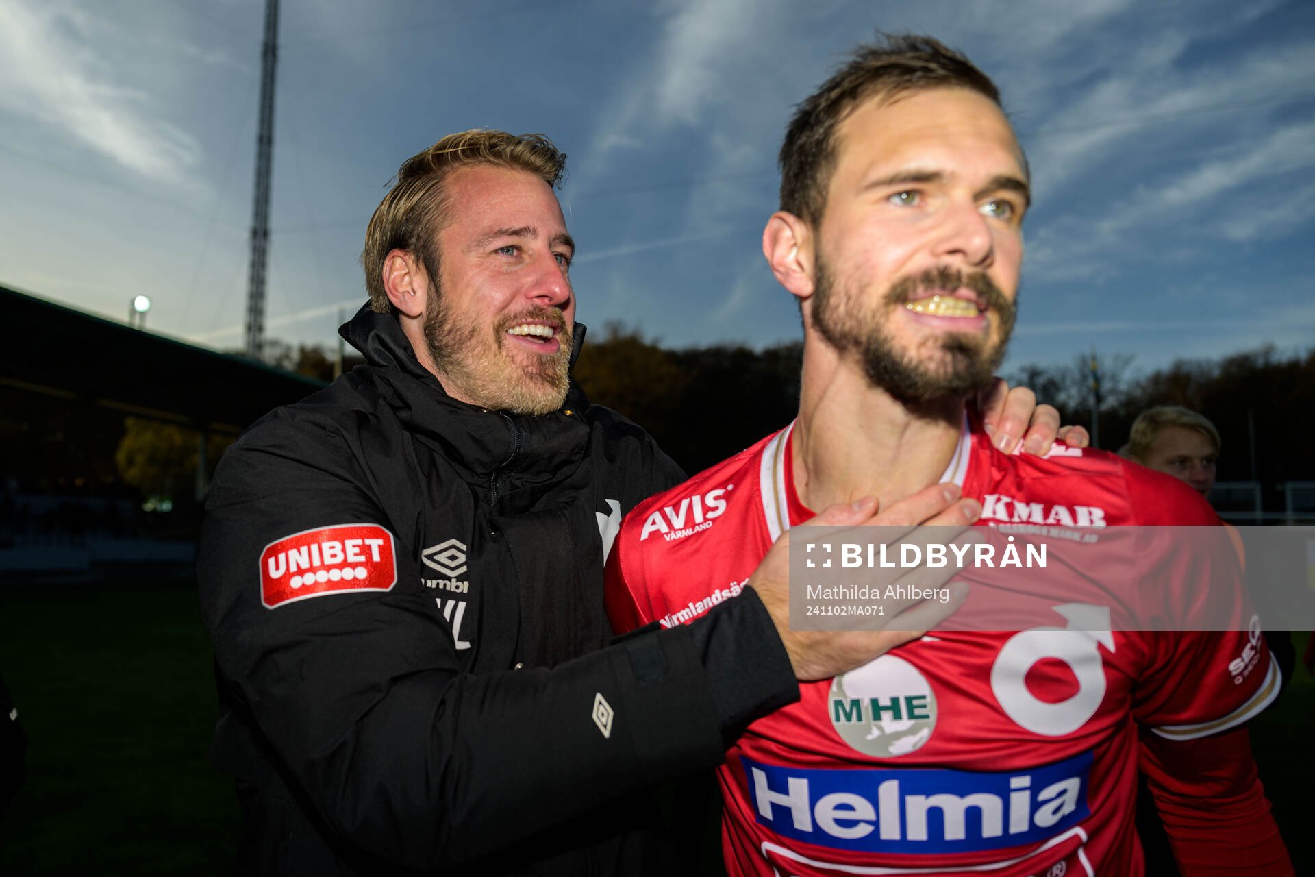 Degerfors tränare William Lundin och Sebastian Ohlsson