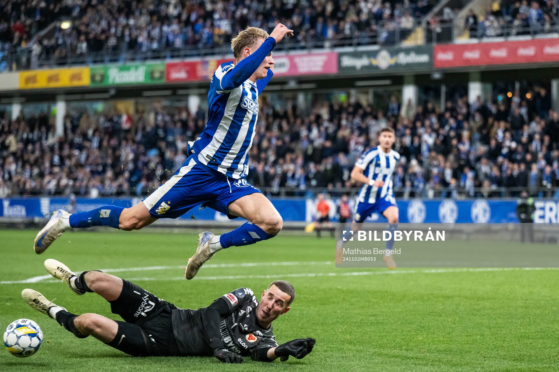Kalmars målvakt Samuel Brolin och IFK Göteborgs Laurs