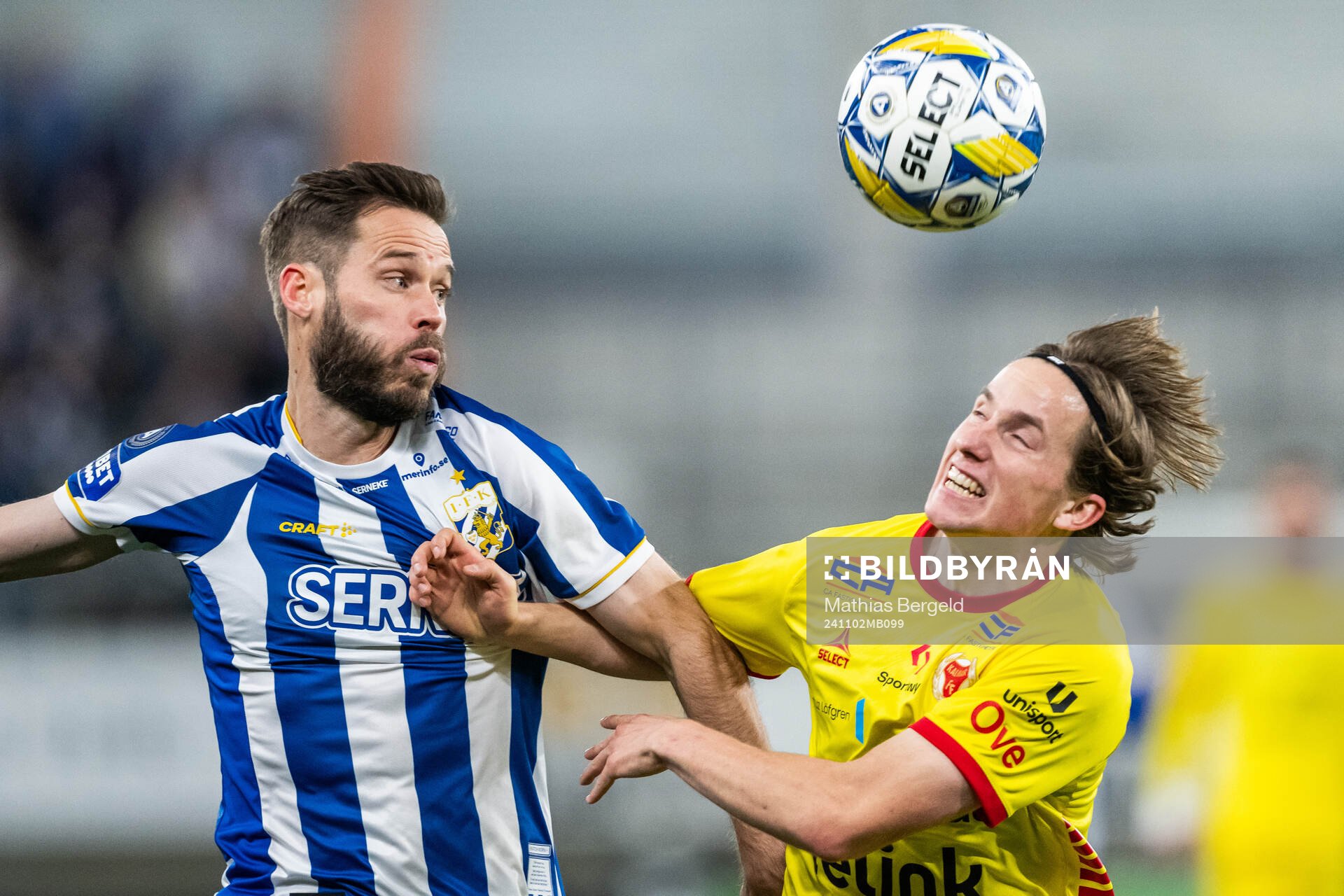 IFK Göteborgs Emil Salomonsson och Kalmars Johan Karlsson