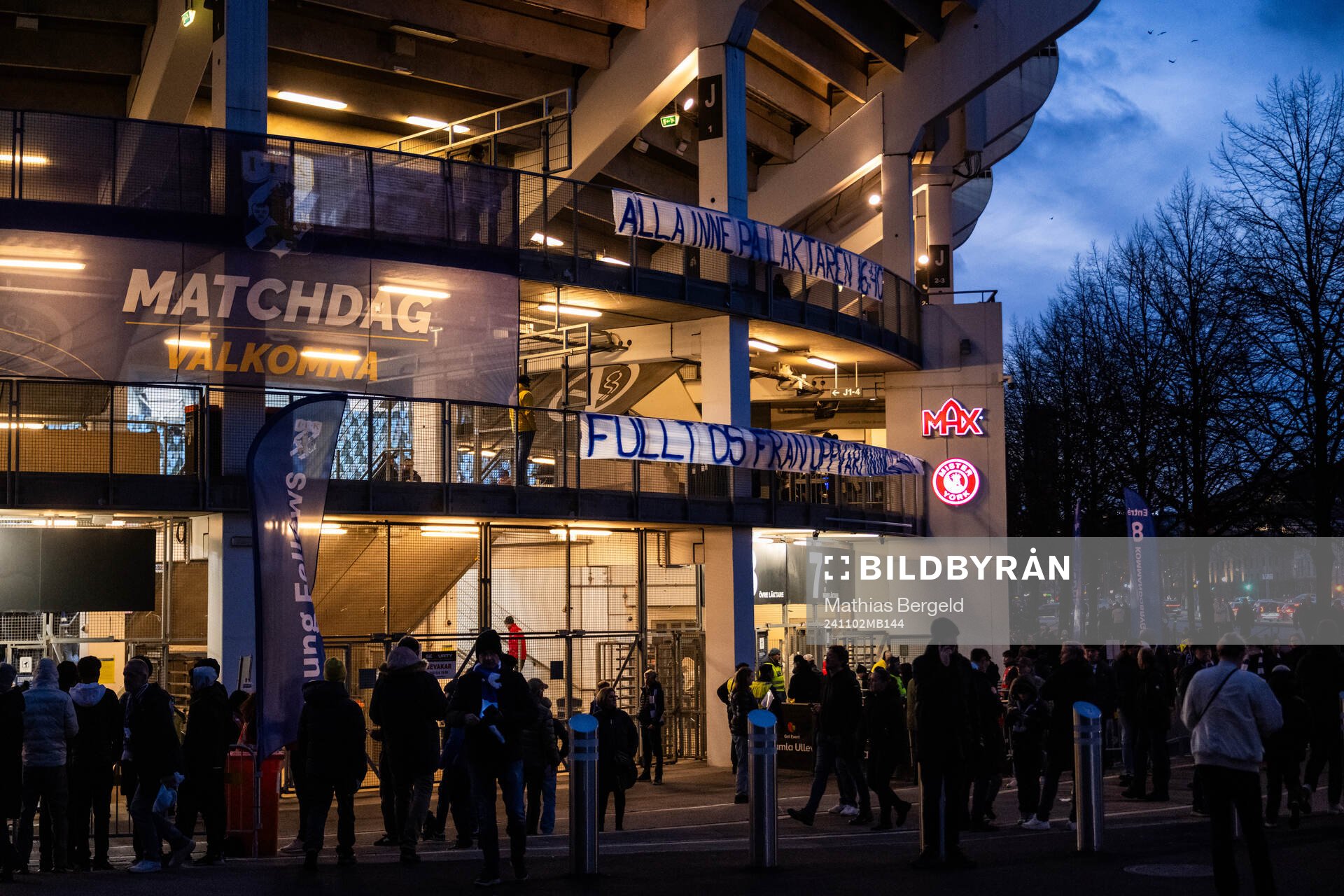 Banderoller på Gamla Ullevi