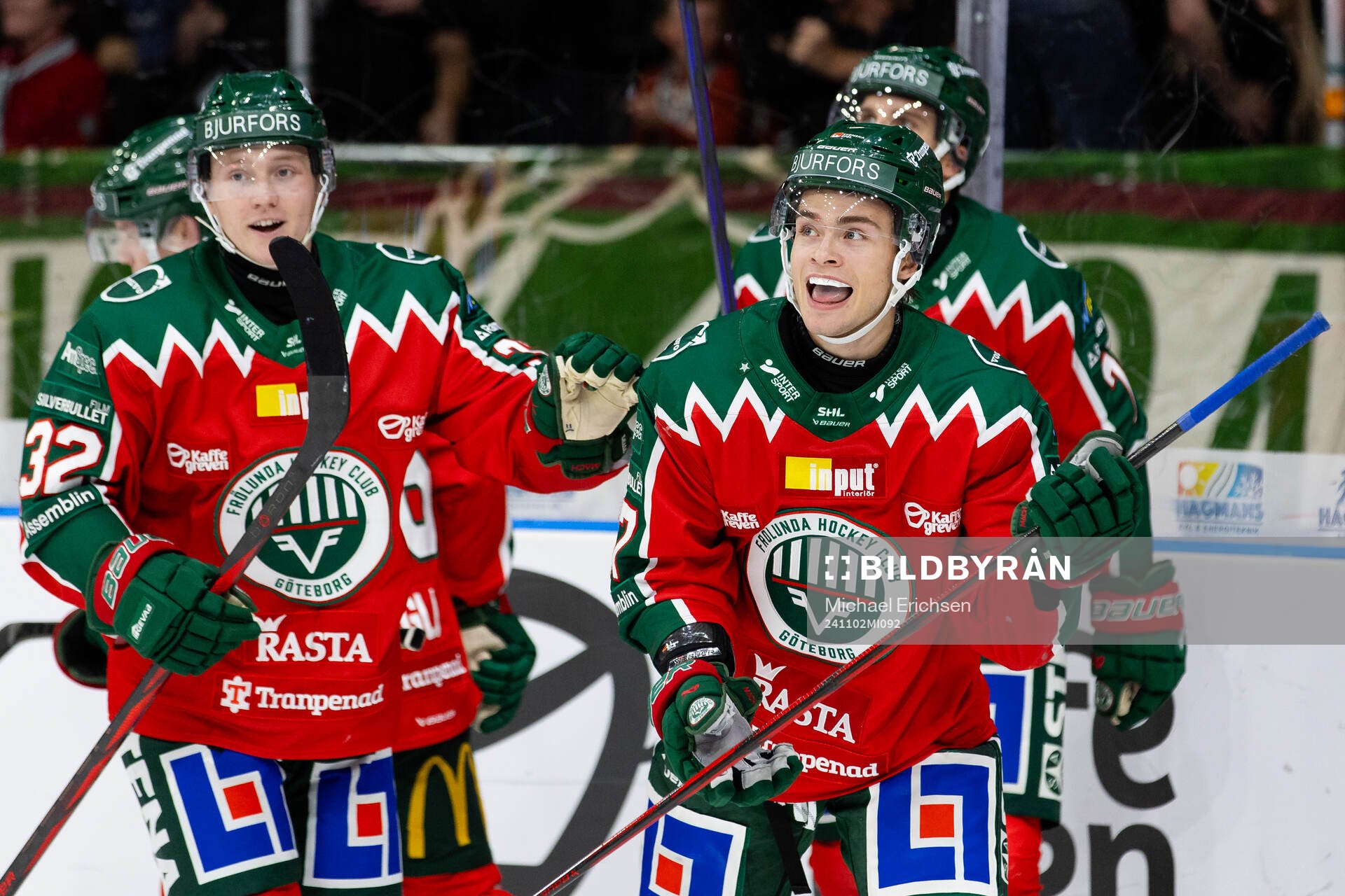 Frölundas Isac Born jublar