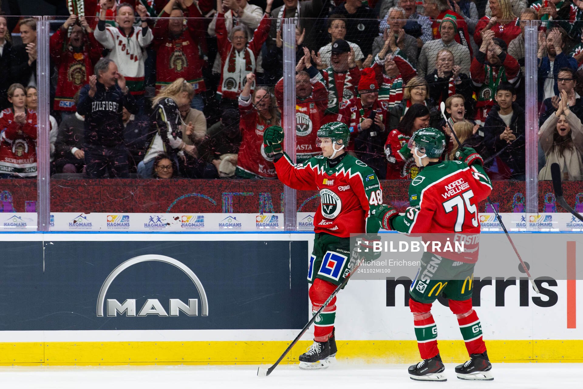 Frölundas Carl Klingberg jublar