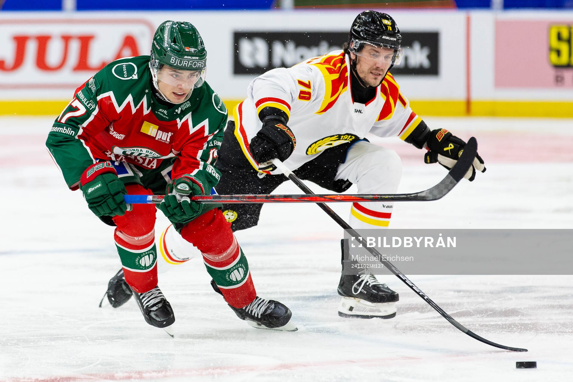 Frölundas Isac Born och Brynäs Miks Indrasis