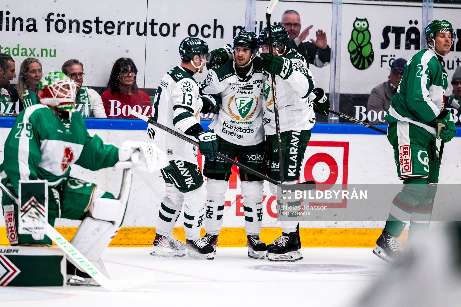 Färjestads Michael Lindqvist jublar
