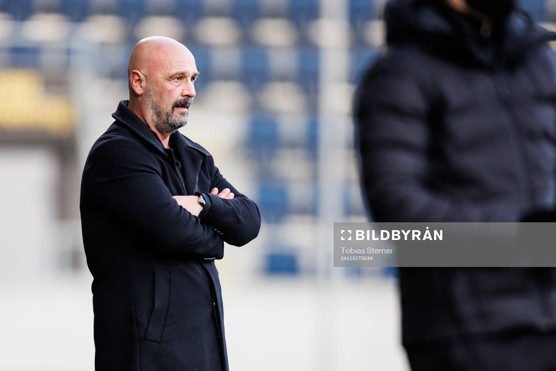 Utsiktens manager Bosko Orovic 2under fotbollsmatchen i