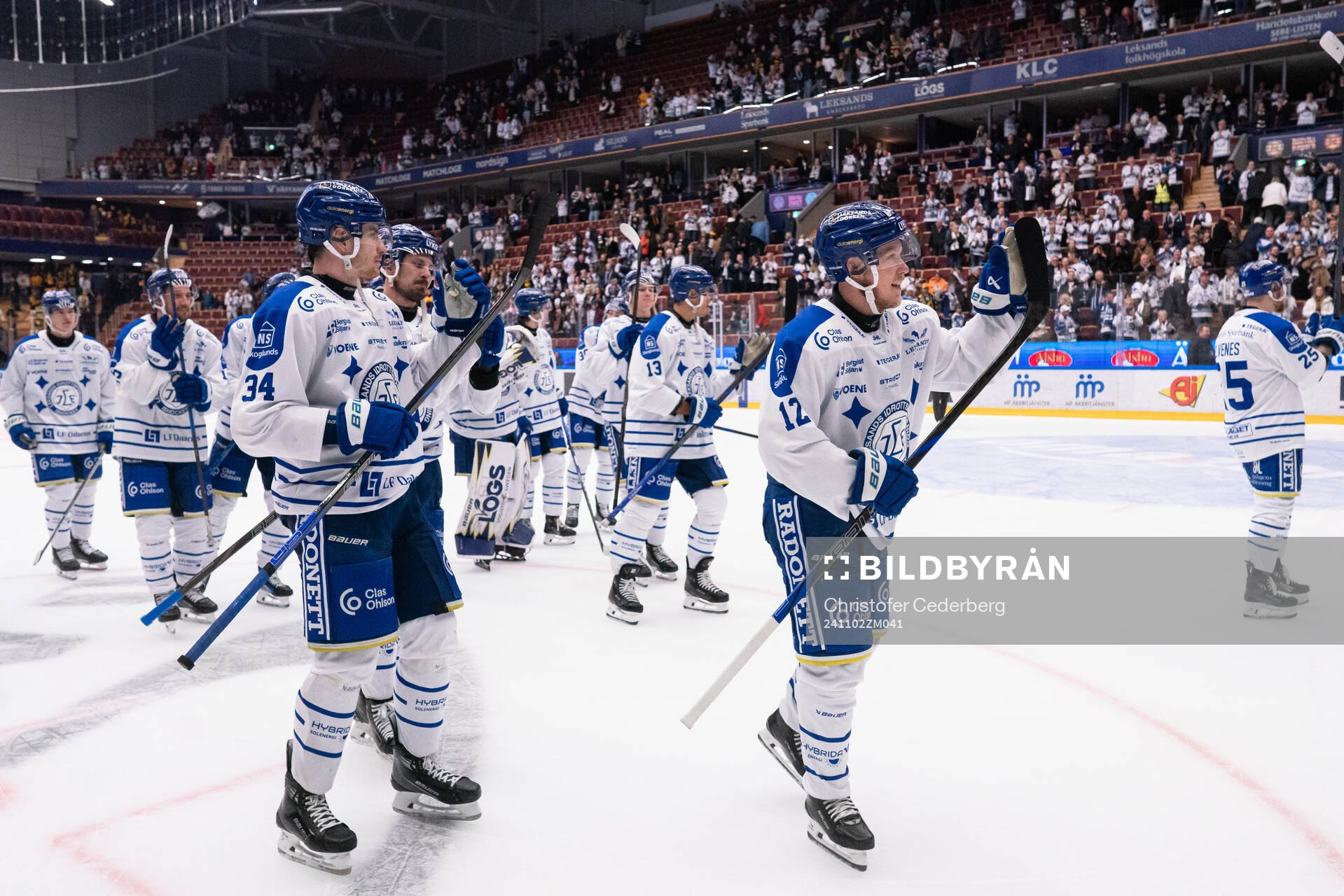 Leksands Peter Cehlarik och Kalle Östman jublar