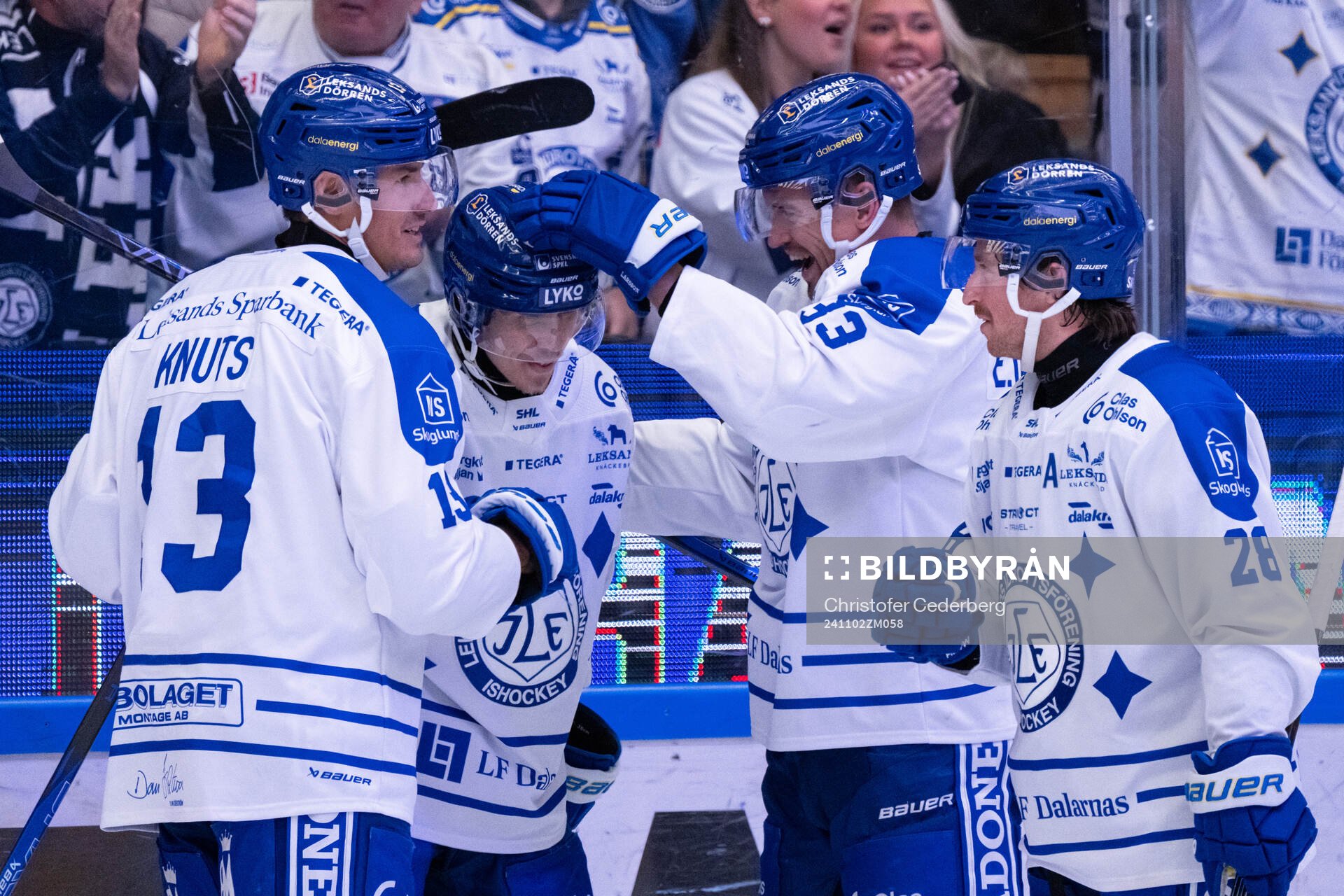 Leksands Joonas Lyytinen, Jon Knuts, Eddie Larsson och