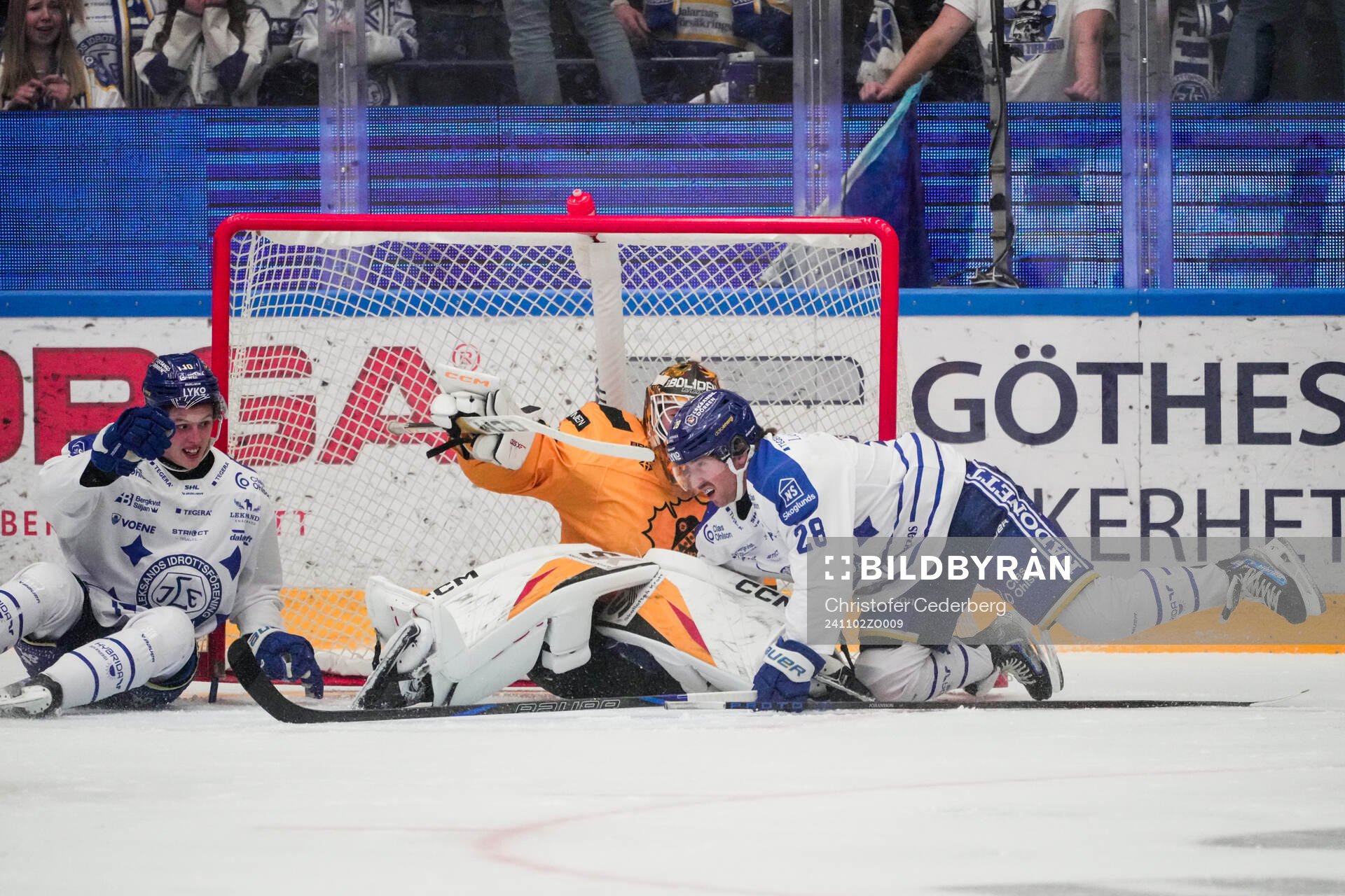 Leksands Anton Johansson och Justin Glenn Kloos mot
