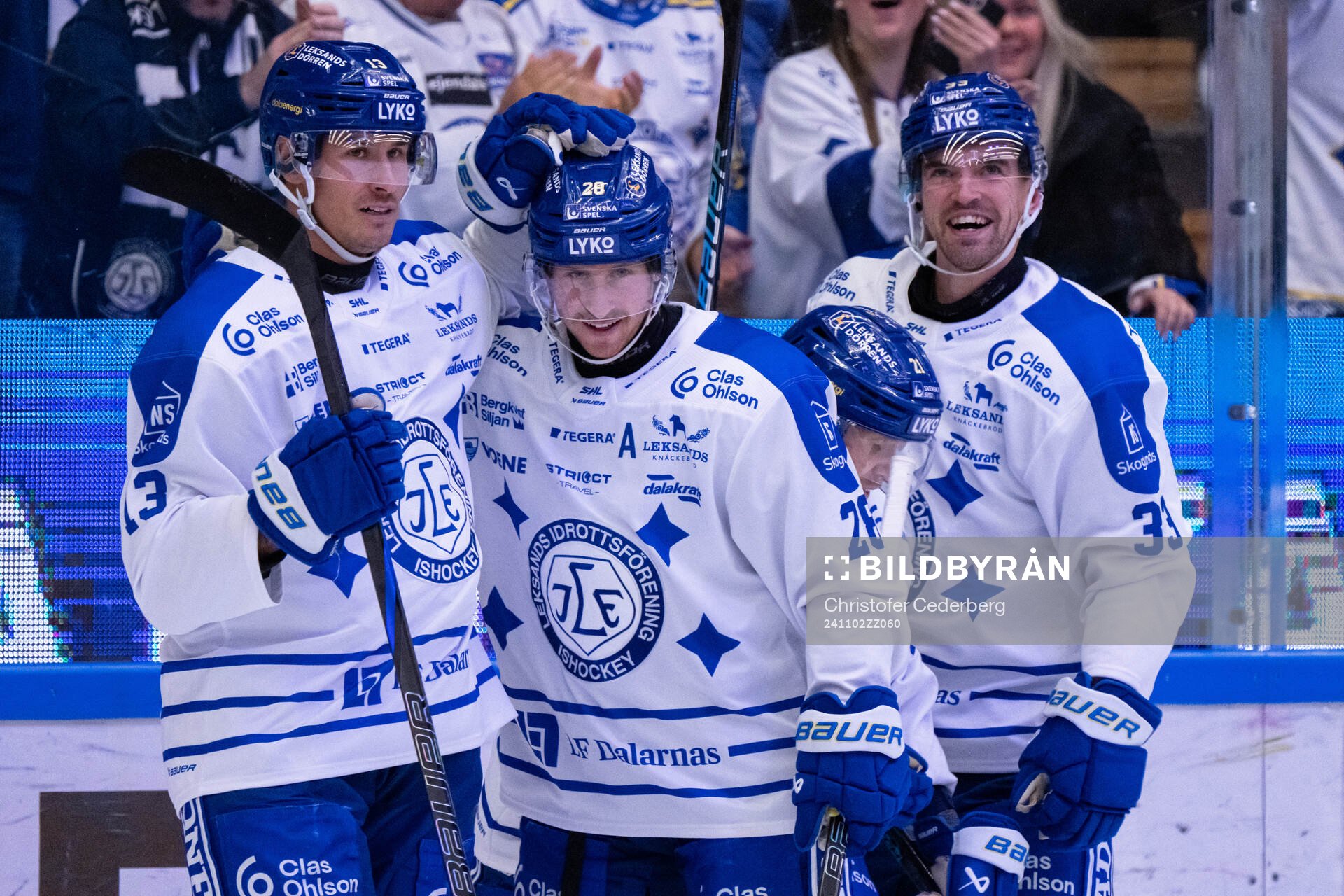 Leksands Joonas Lyytinen, Jon Knuts, Eddie Larsson och