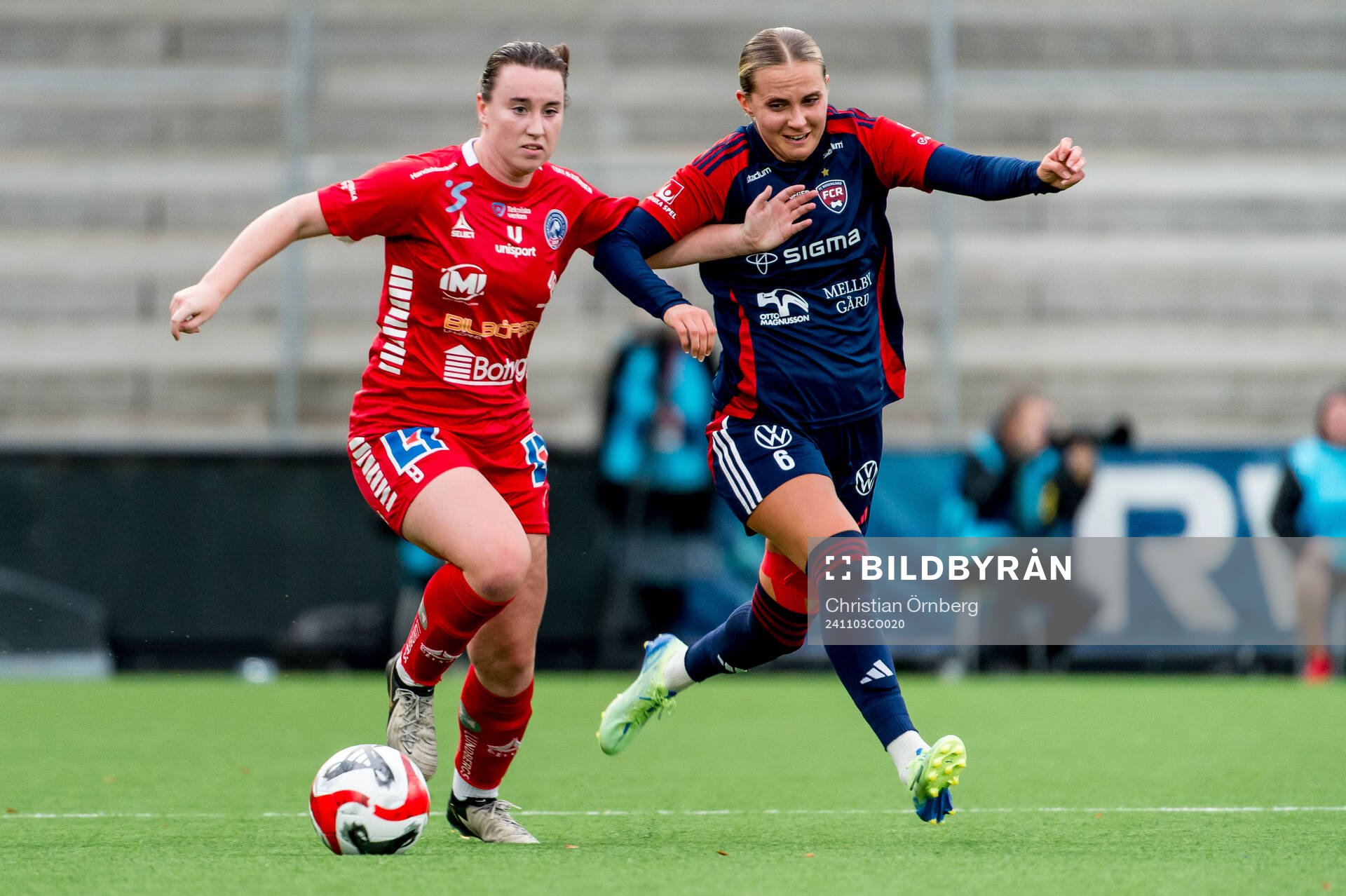 Linköpings Aimee Claypole och Rosengårds Ria Noora
