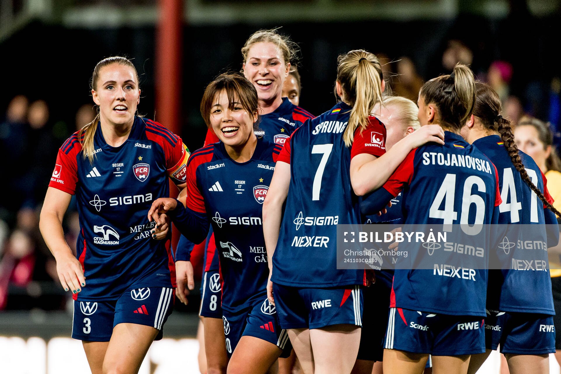 Rosengårds Momoko Tanikawa jublar
