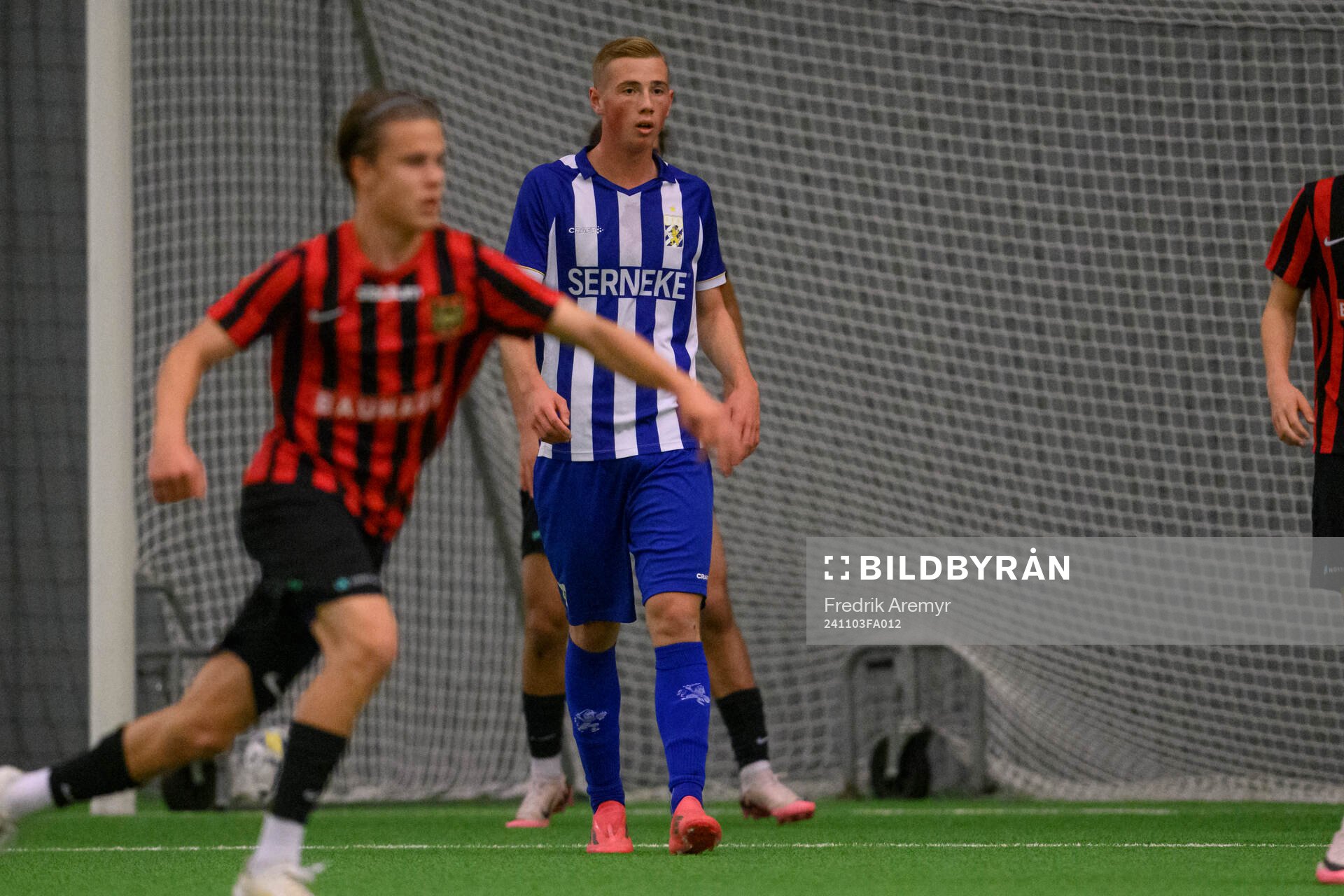 IFK Göteborgs Benjamin Brantlind under A-slutspelet i P17-Allsvenskan mellan IFK Göteborg och Brommapojkarna den 3 november 2024 i Göterborg.