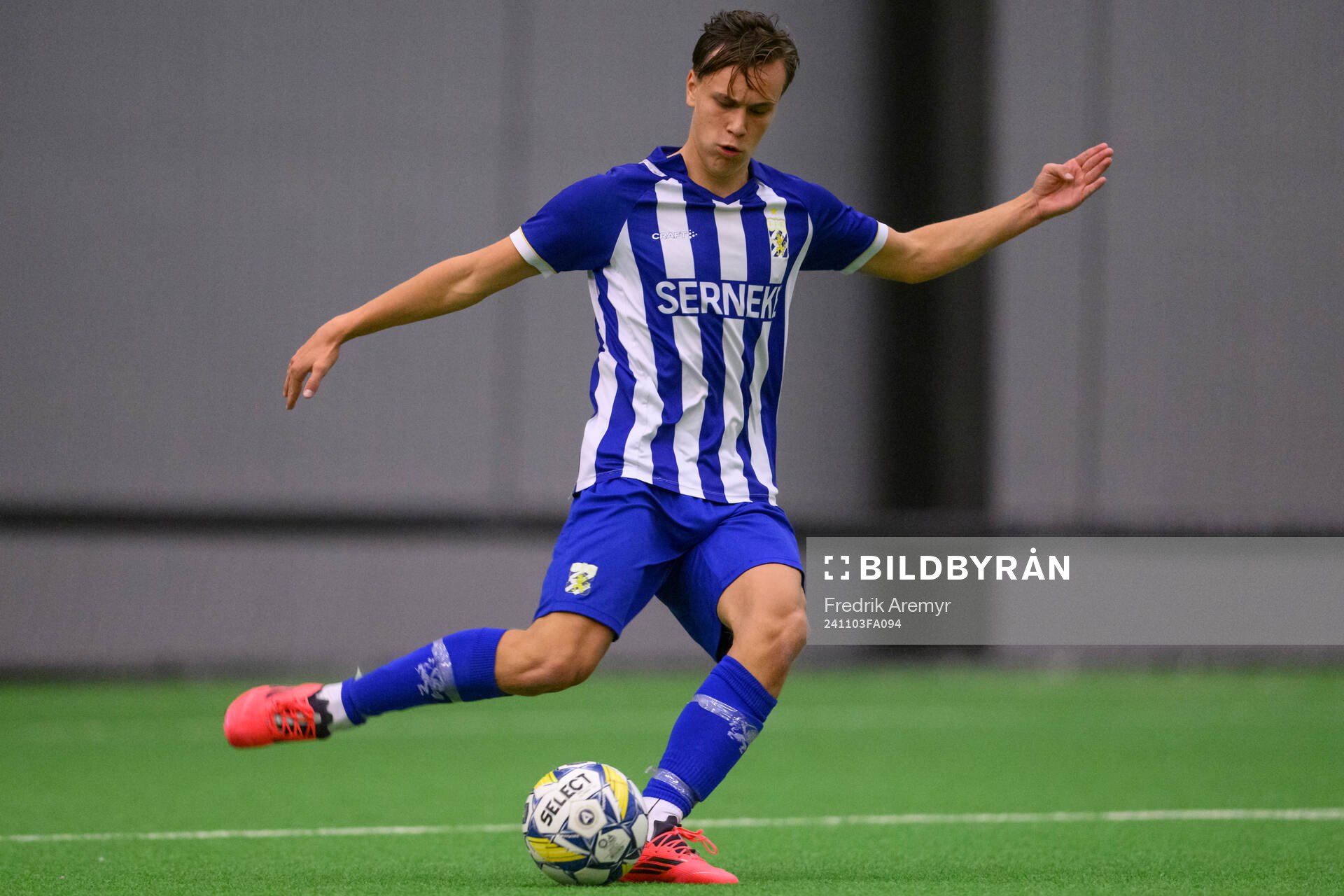 IFK Göteborgs Freddie Lantz under A-slutspelet i P17-Allsvenskan mellan IFK Göteborg och Brommapojkarna den 3 november 2024 i Göterborg.