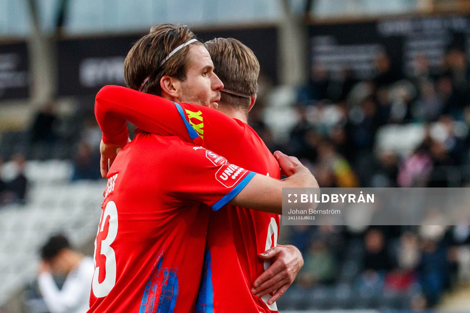 Helsingborgs Wilhelm Loeper och Taylor Silverholt jublar