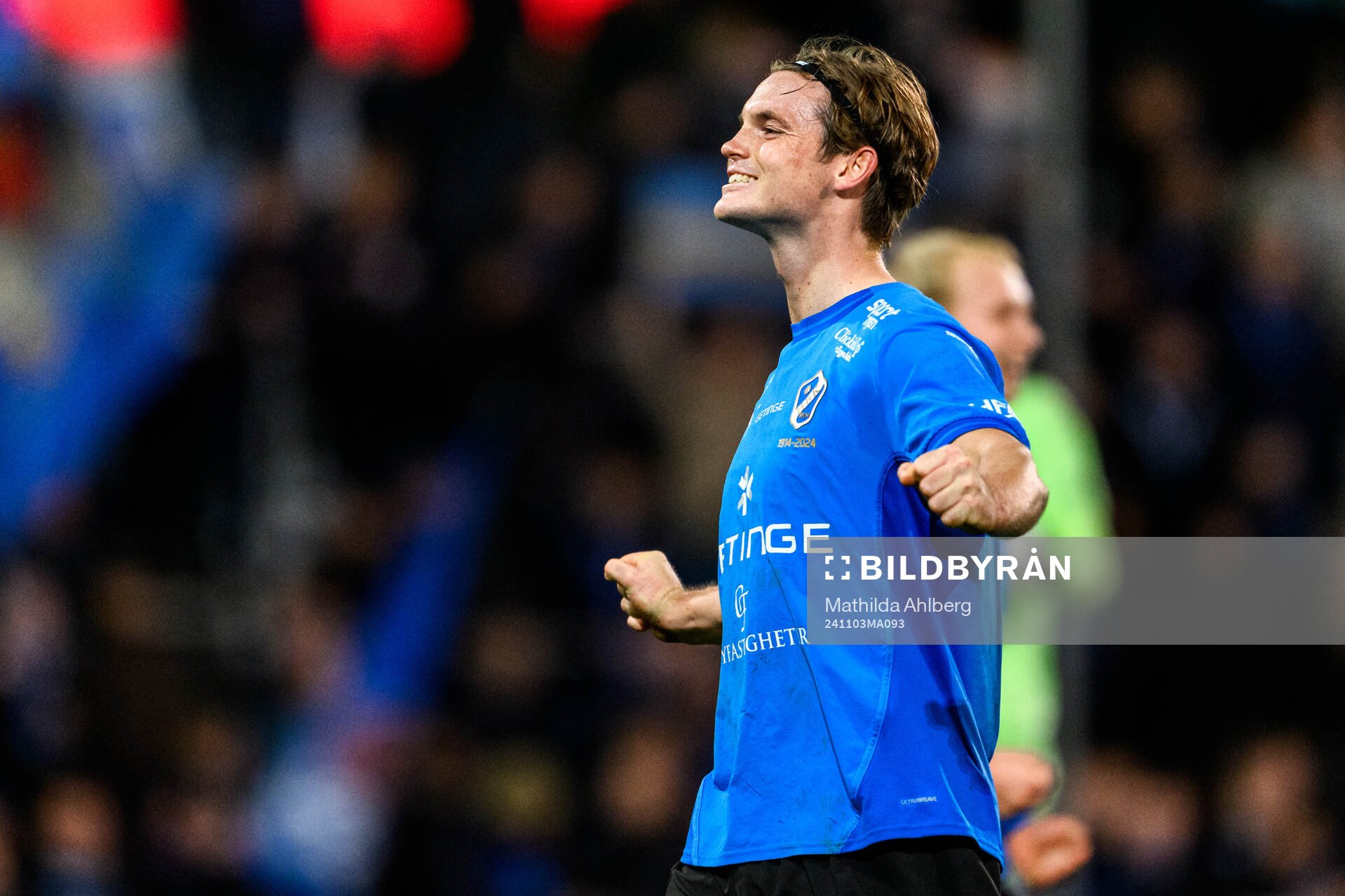 Halmstads Jonathan Svedberg jublar