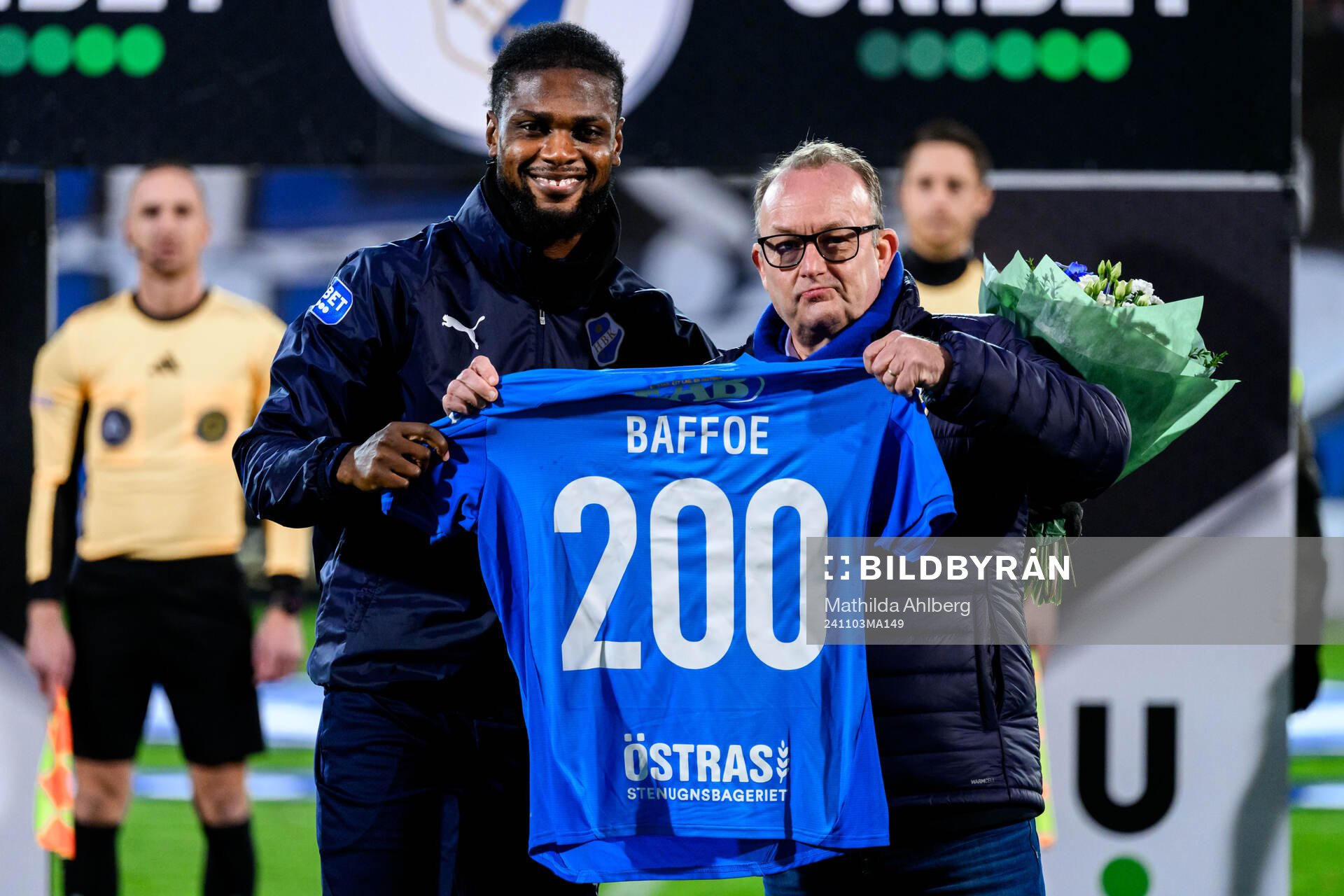 Halmstads Joseph Baffoe hyllas för 200 matcher