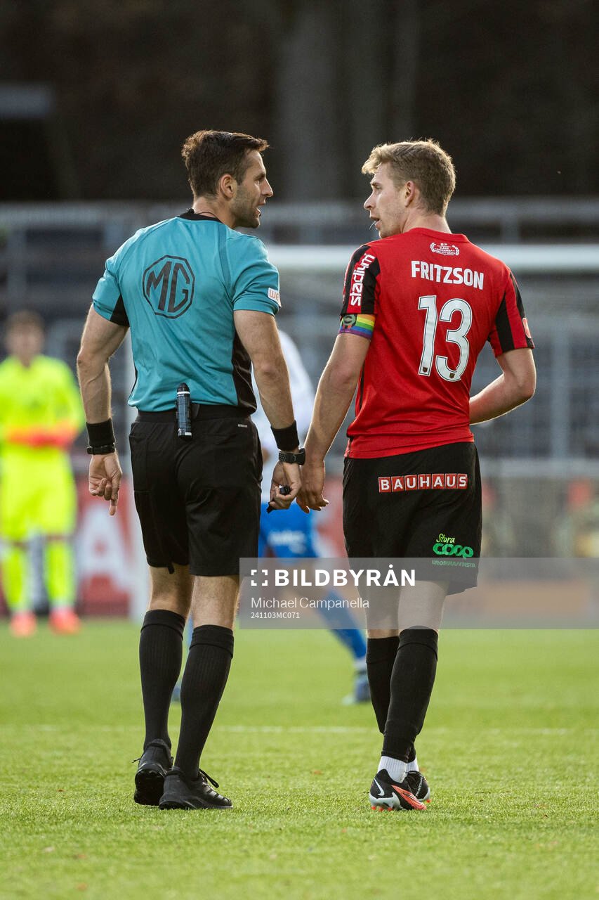 Domare Granit Maqedonci och Brommapojkarnas Ludvig Fritzson