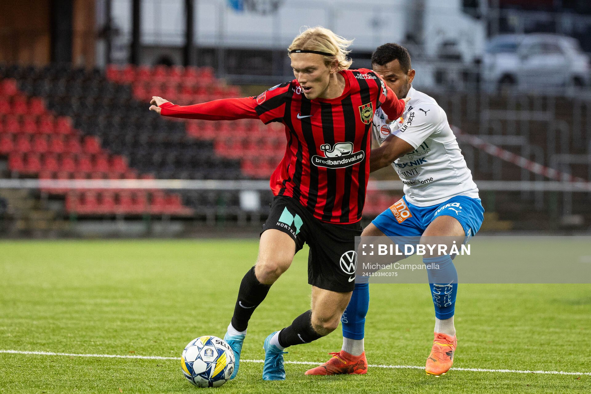 Brommapojkarnas Alexander Jensen och Värnamos Luke Le Roux