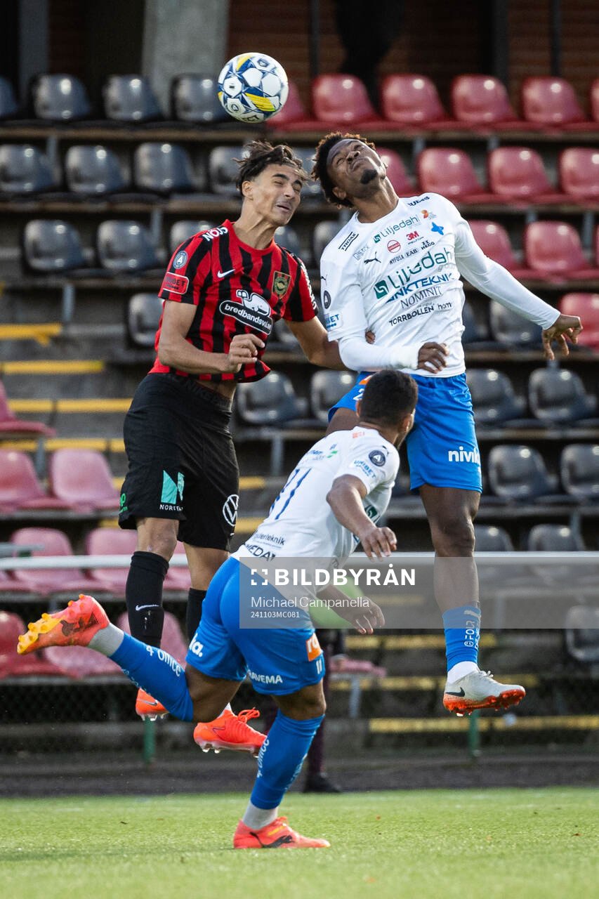 Brommapojkarnas Kamilcan Sever och Värnamos Samuel Kotto