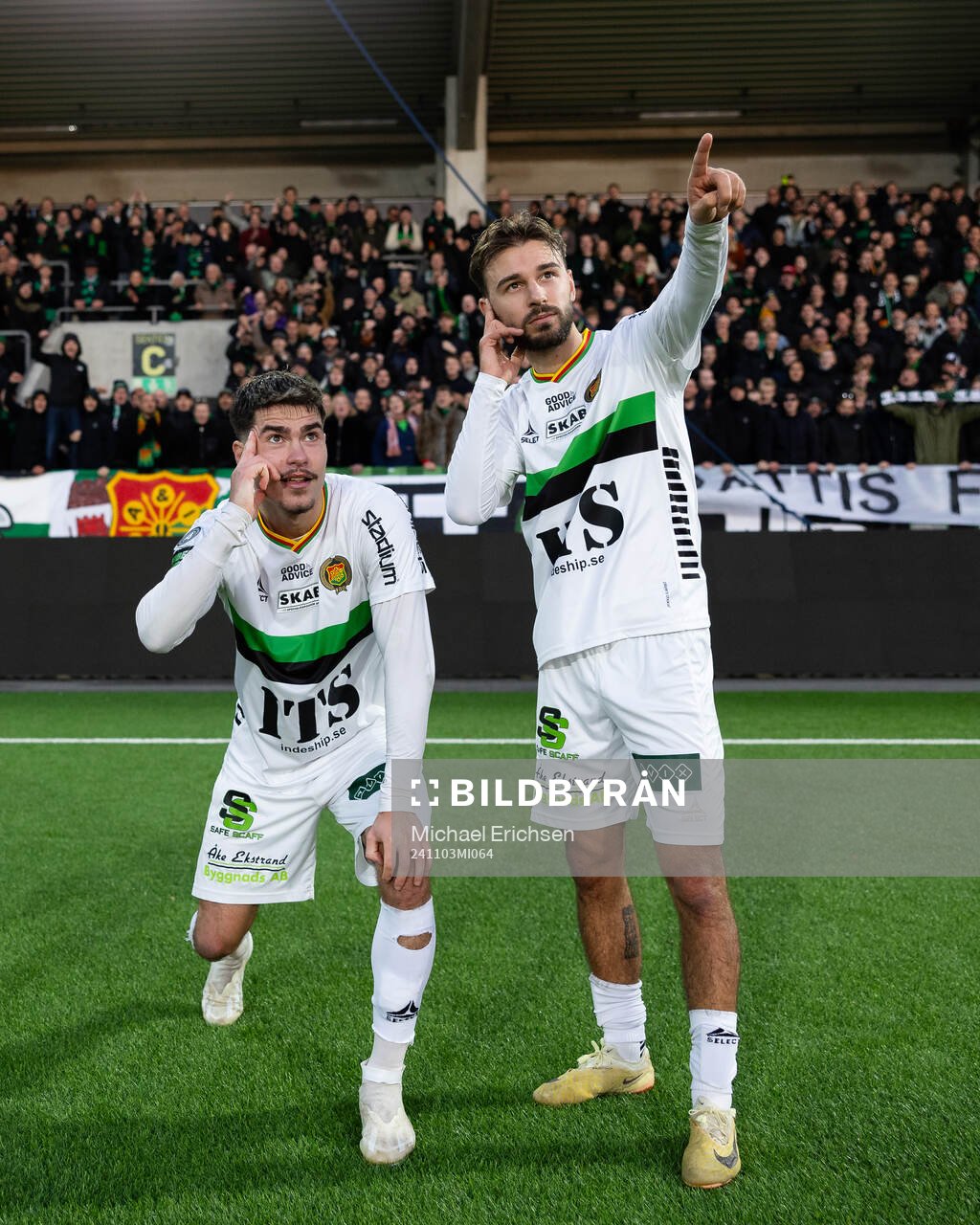 GAIS William Milovanovic och Edvin Becirovic jublar